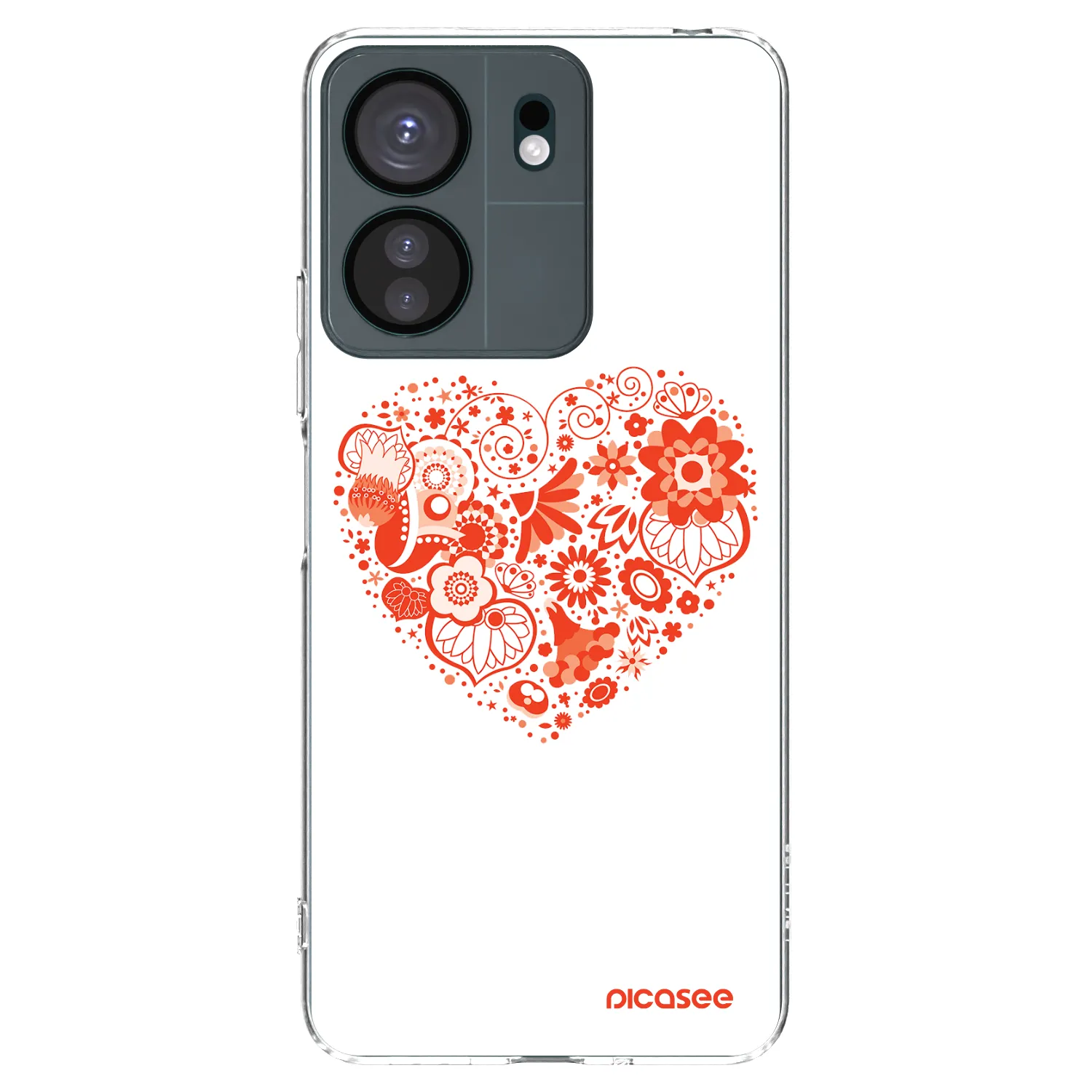 Picasee silikonowe przeźroczyste etui na Xiaomi Redmi 13C 4G - Big heart