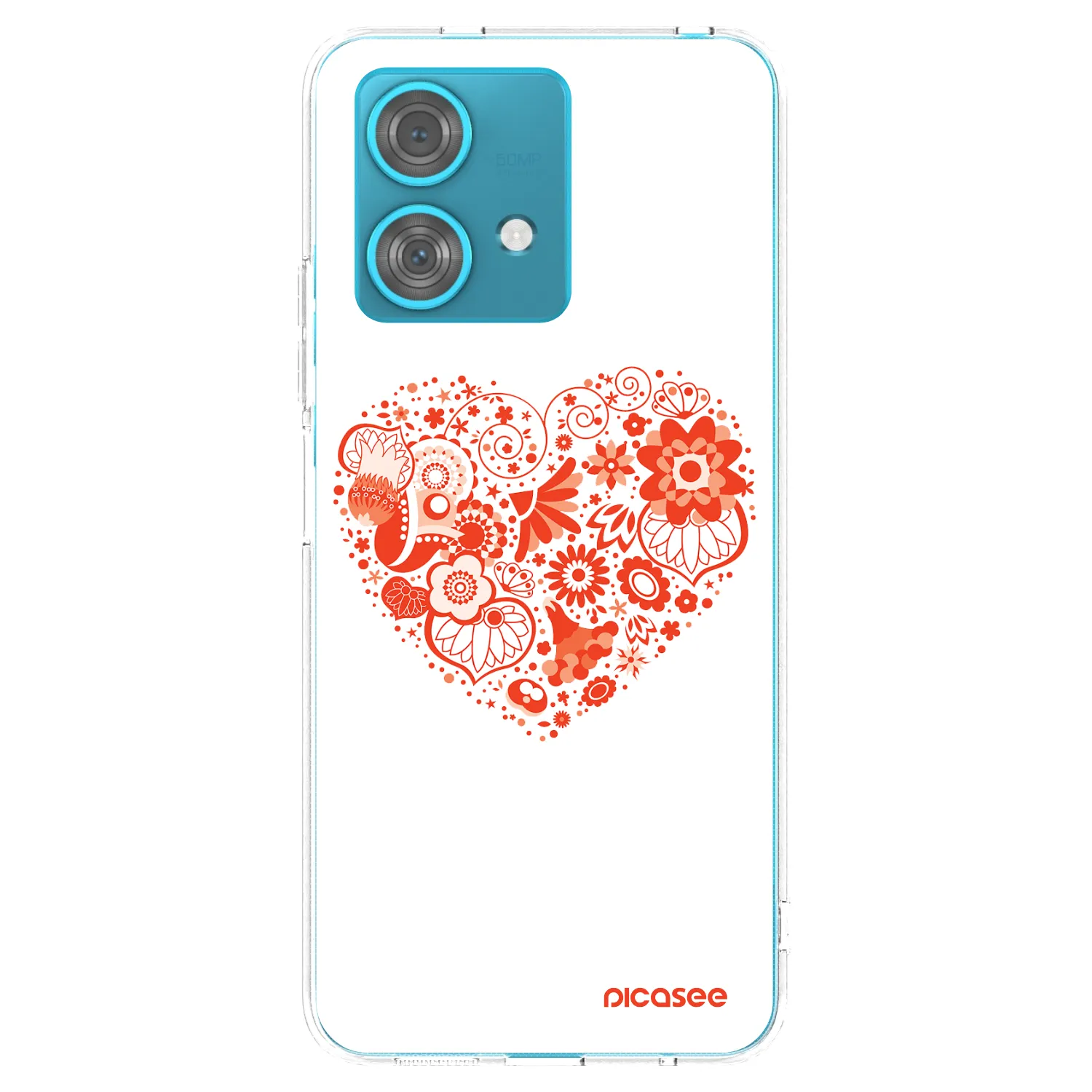 Picasee silikonowe przeźroczyste etui na Motorola Edge 40 Neo - Big heart