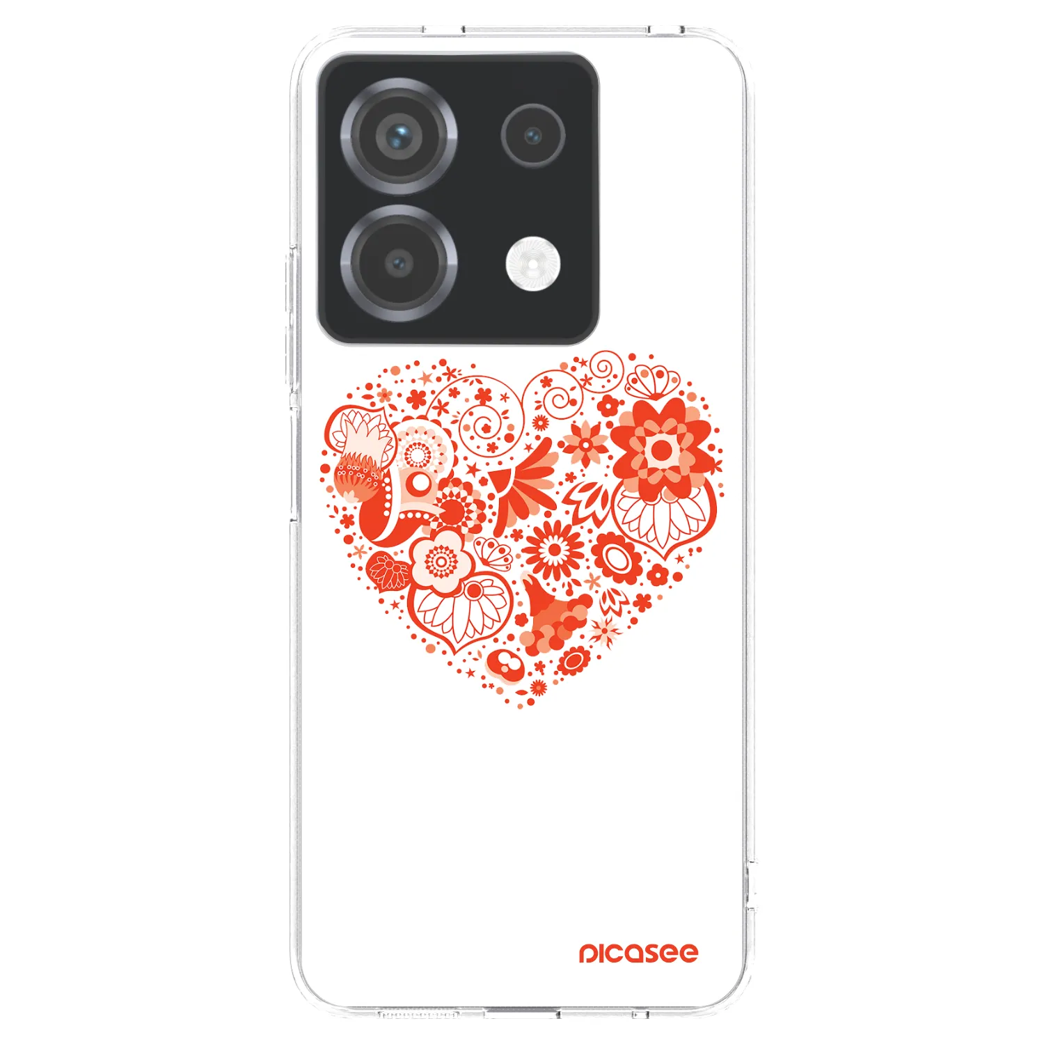 Picasee silikonowe przeźroczyste etui na Xiaomi Poco X6 - Big heart