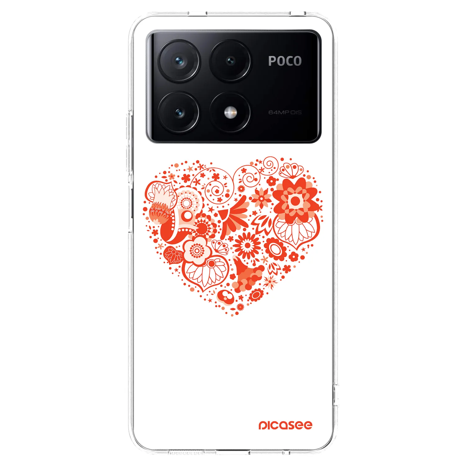 Picasee silikonowe przeźroczyste etui na Xiaomi Poco X6 Pro - Big heart