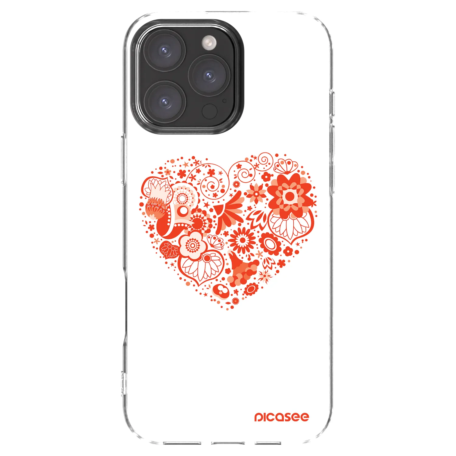 Picasee silikonowe przeźroczyste etui na Apple iPhone 16 Pro Max - Big heart