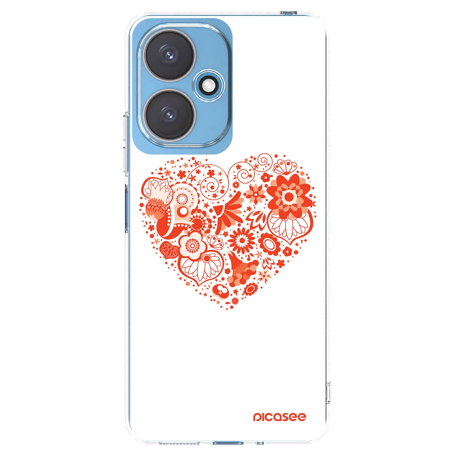 Picasee silikonowe przeźroczyste etui na Xiaomi Redmi 13C 5G - Big heart