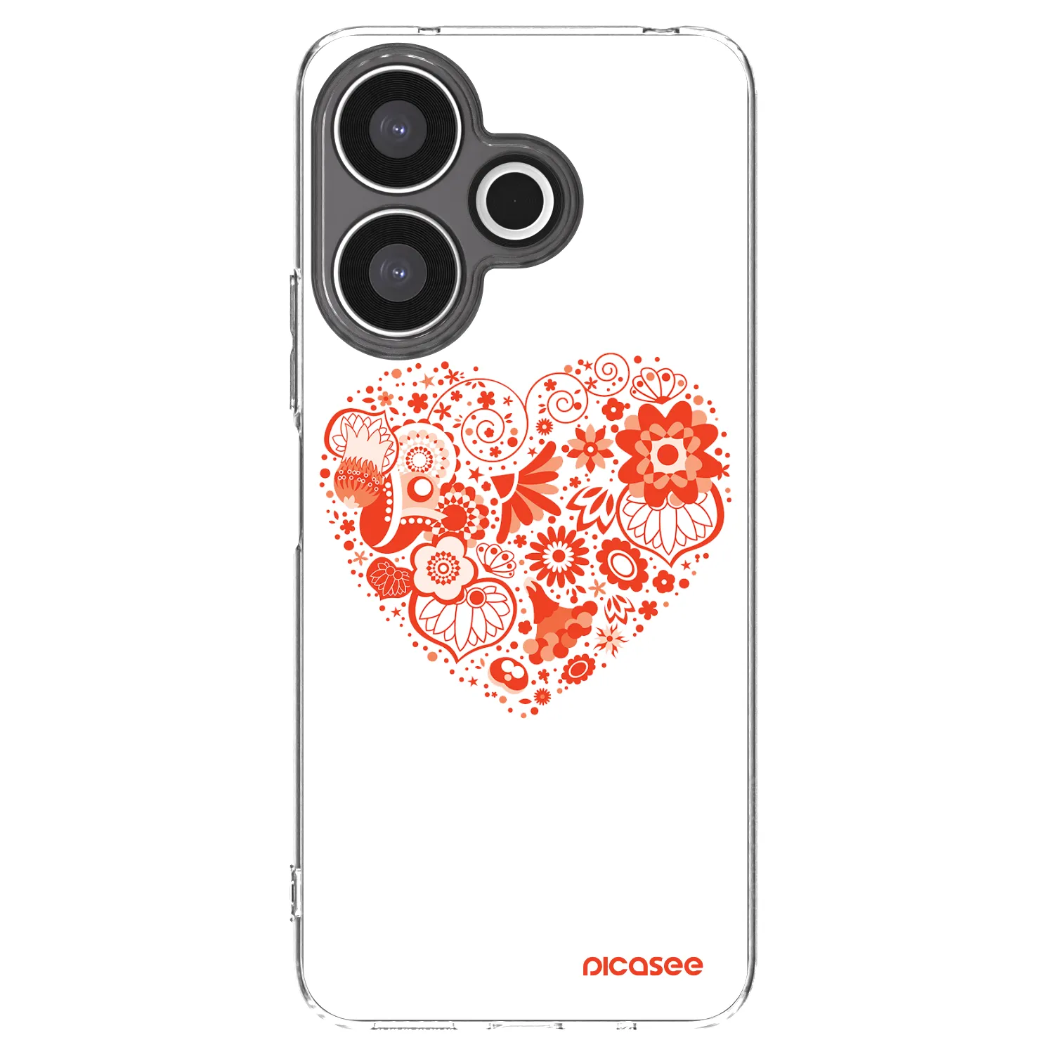 Picasee silikonowe przeźroczyste etui na Xiaomi Redmi 13 4G - Big heart