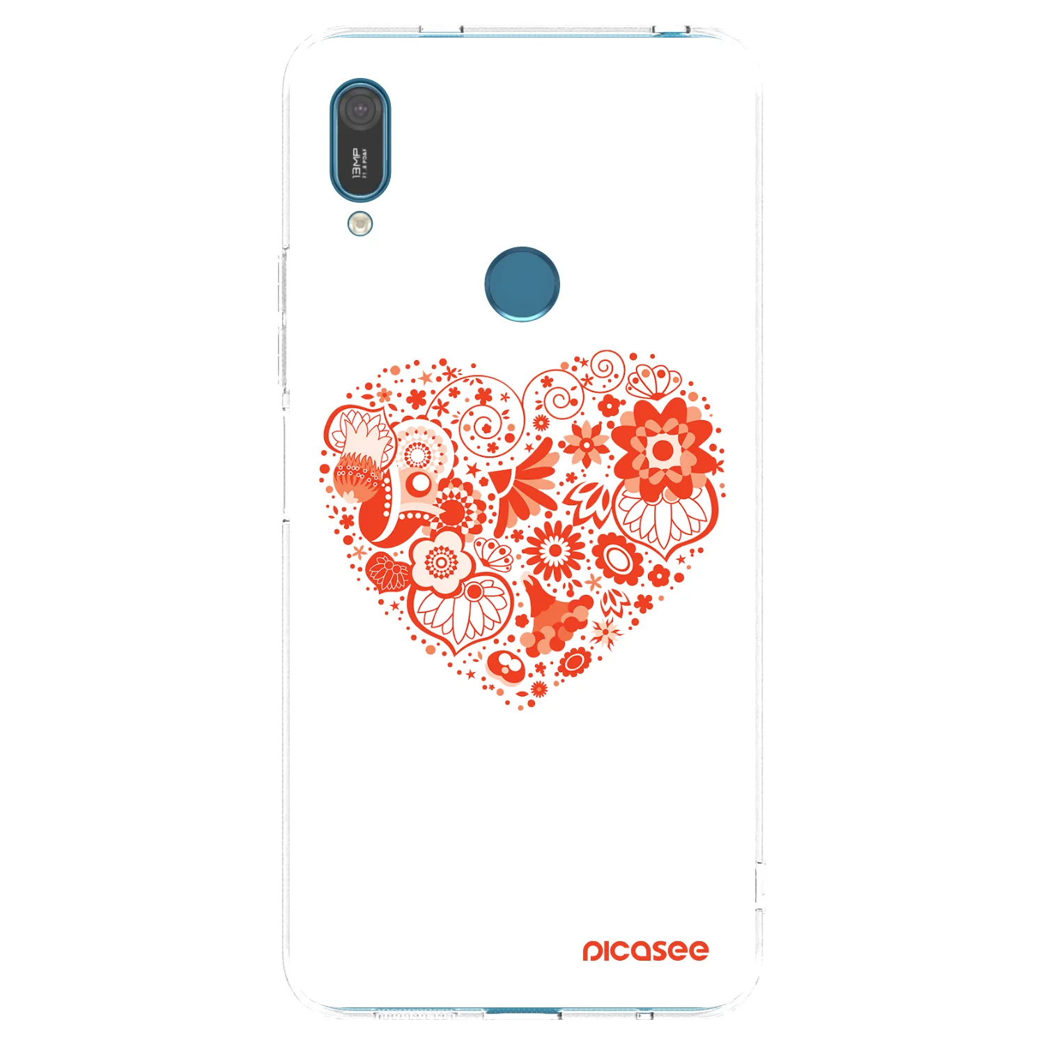 Picasee silikonowe przeźroczyste etui na Huawei Y7 2019 - Big heart