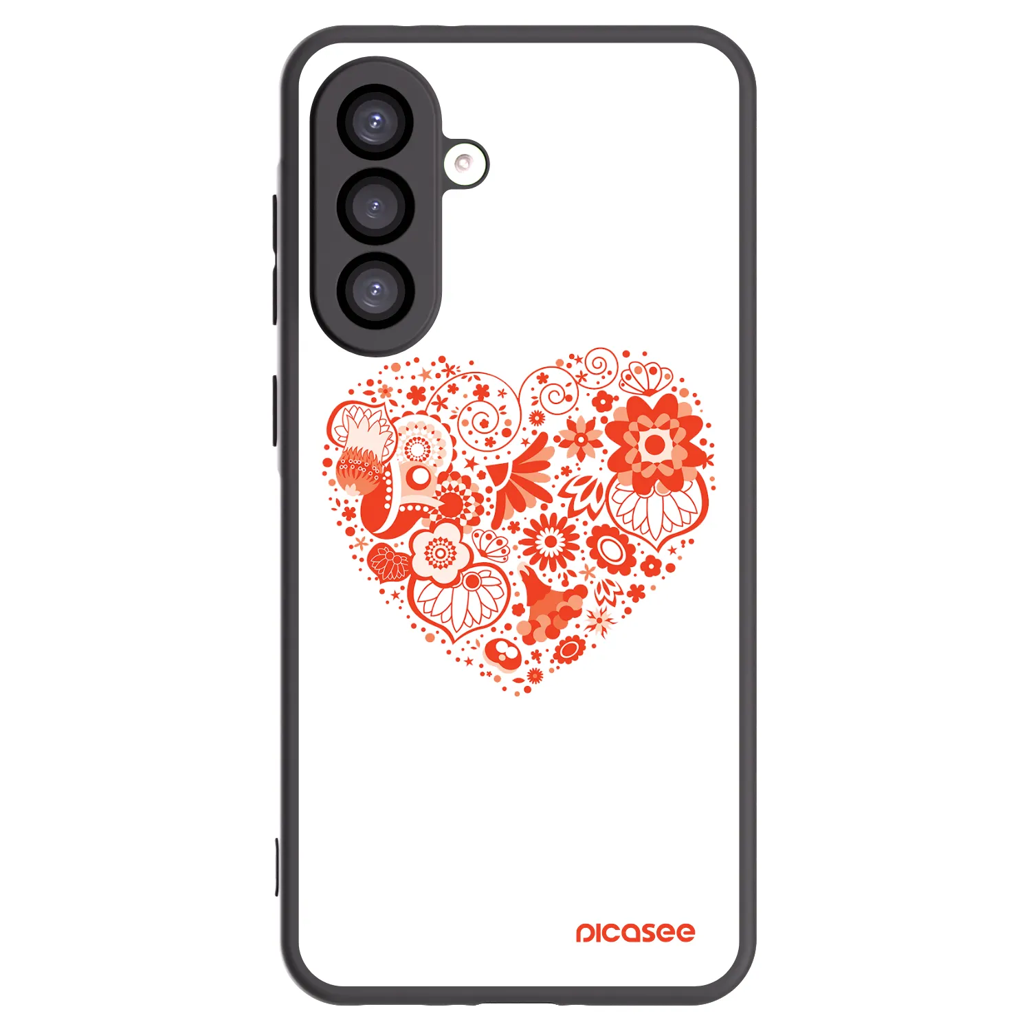 Picasee silikonowe czarne etui na Samsung Galaxy A26 5G A266B - Big heart