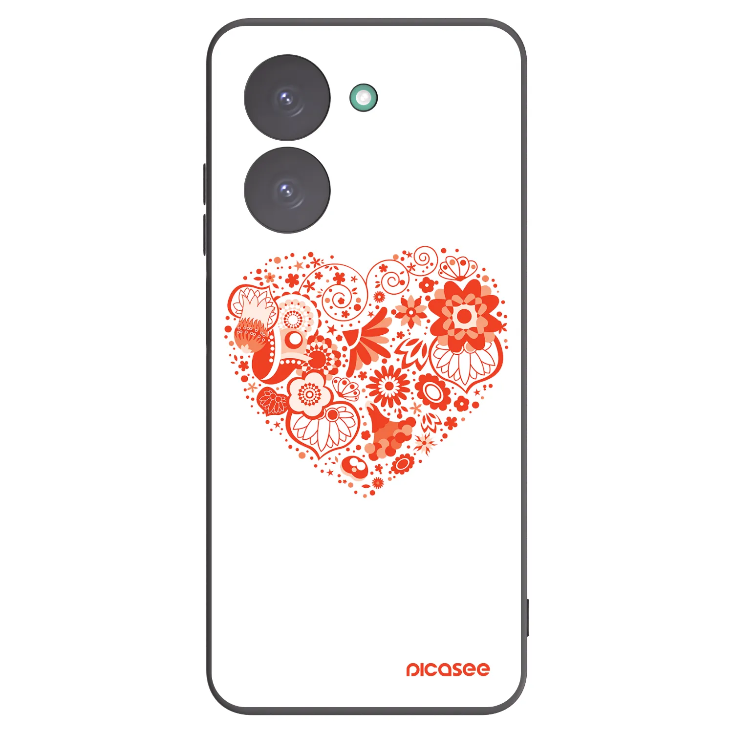 Picasee silikonowe czarne etui na Xiaomi Redmi A5 - Big heart