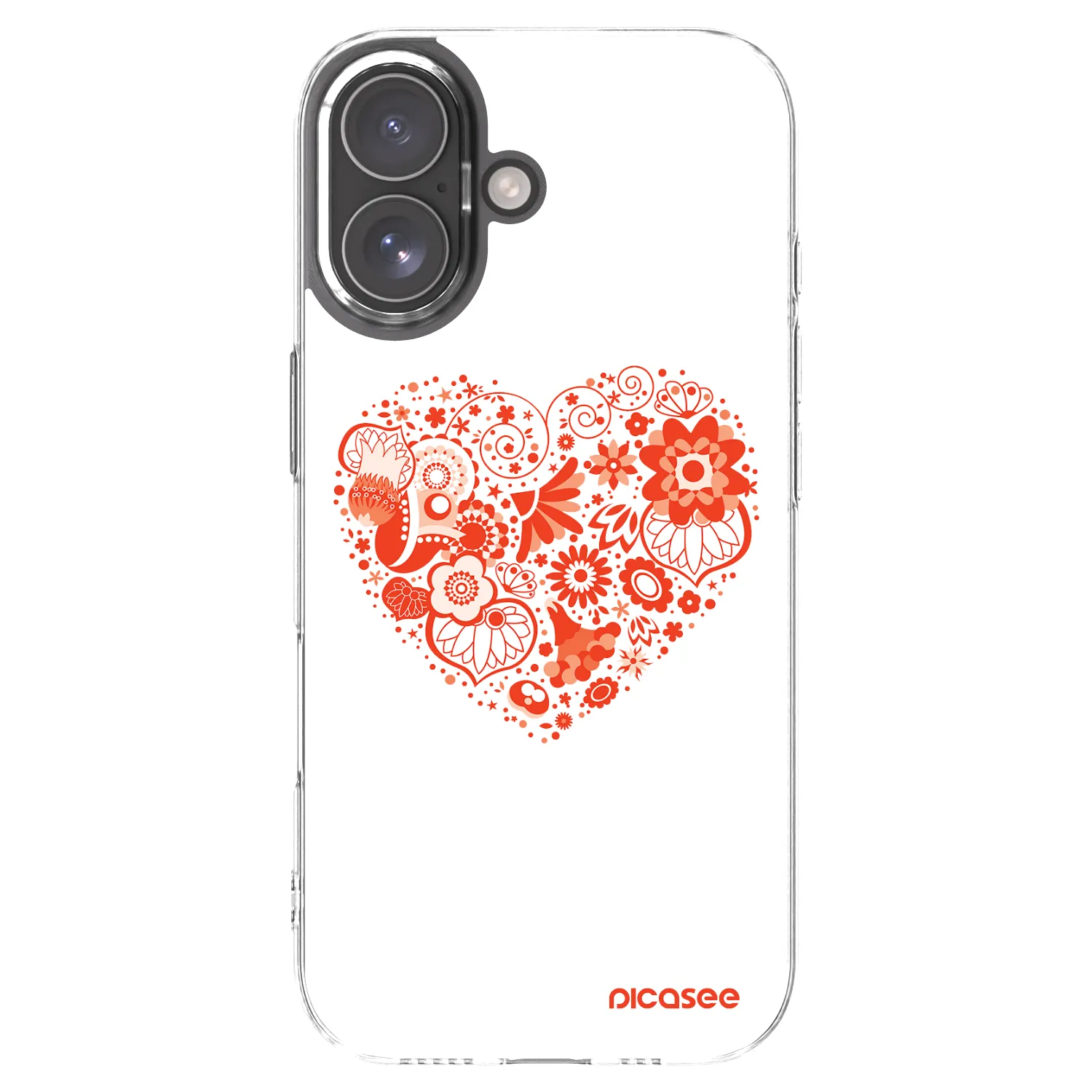 Picasee silikonowe przeźroczyste etui na Apple iPhone 17 - Big heart
