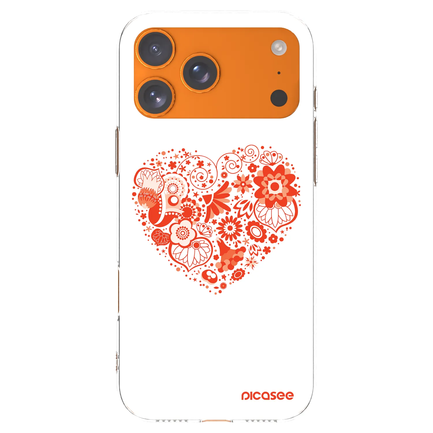 Picasee silikonowe przeźroczyste etui na Apple iPhone 17 Pro Max - Big heart