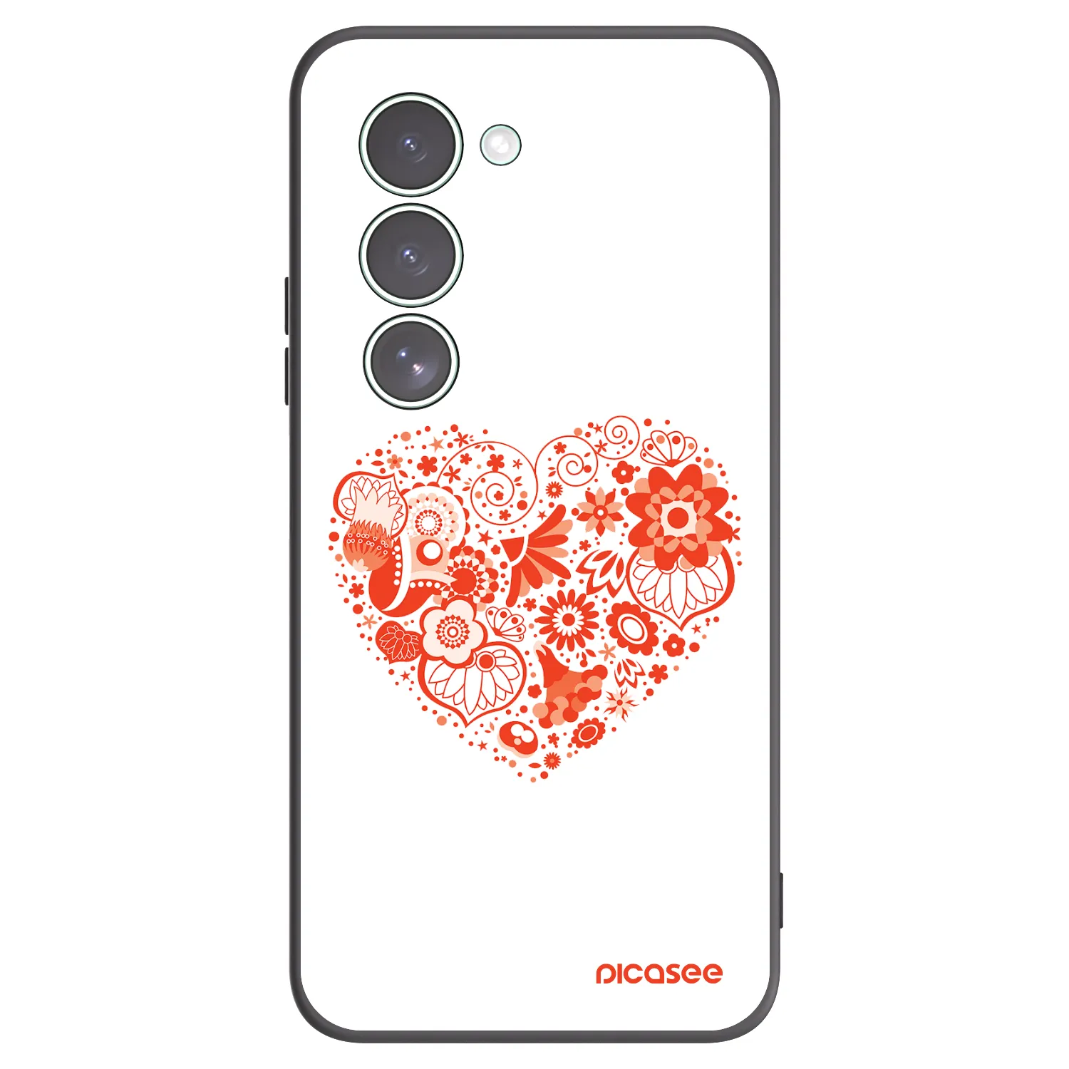Picasee silikonowe czarne etui na Xiaomi Redmi 15 5G - Big heart