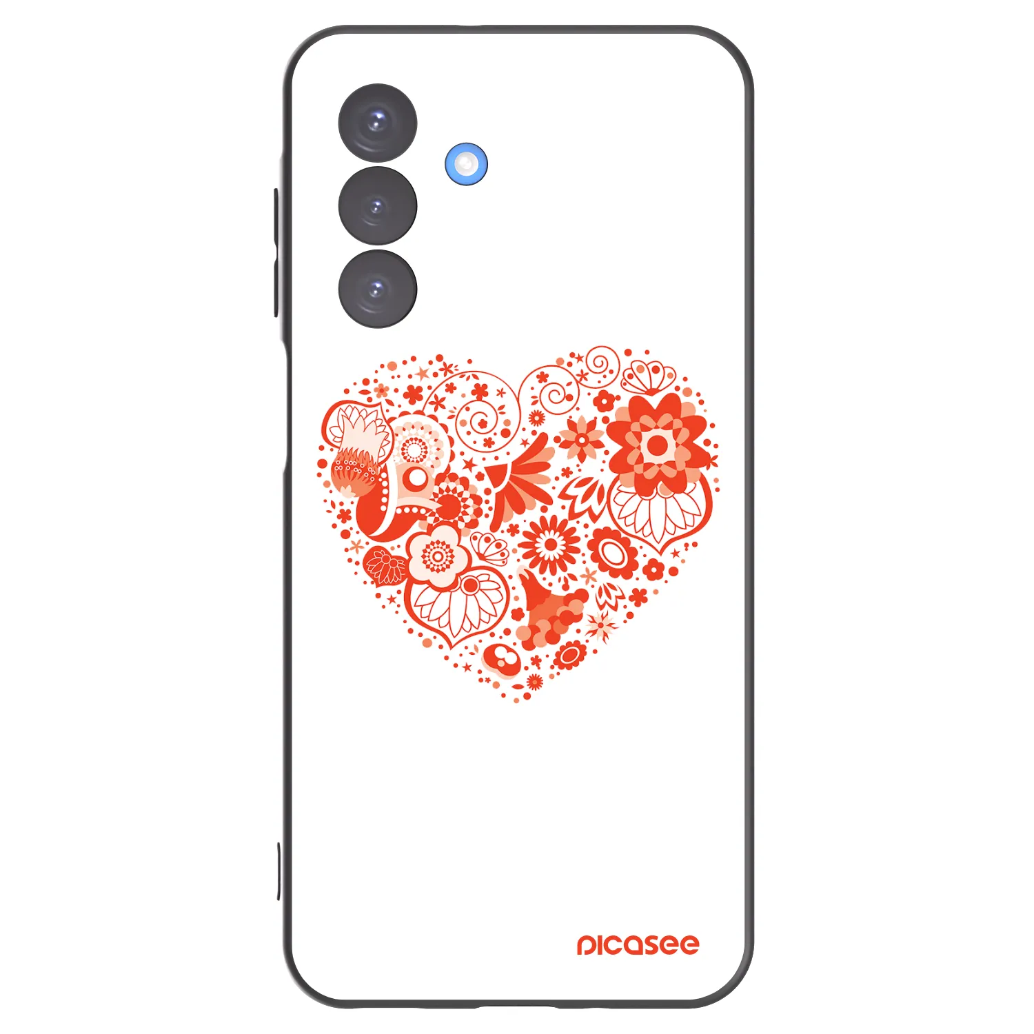 Picasee silikonowe czarne etui na Samsung Galaxy A17 5G - Big heart