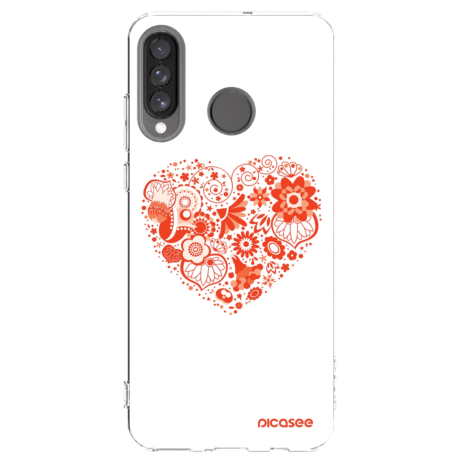 Picasee silikonowe przeźroczyste etui na Huawei P30 Lite - Big heart