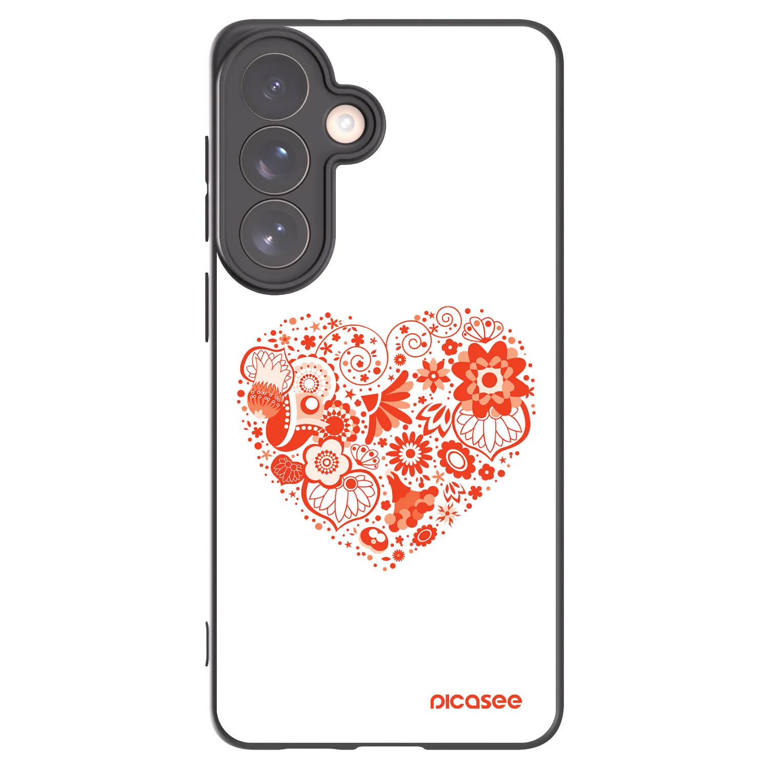 Picasee silikonowe czarne etui na Samsung Galaxy S26+ - Big heart