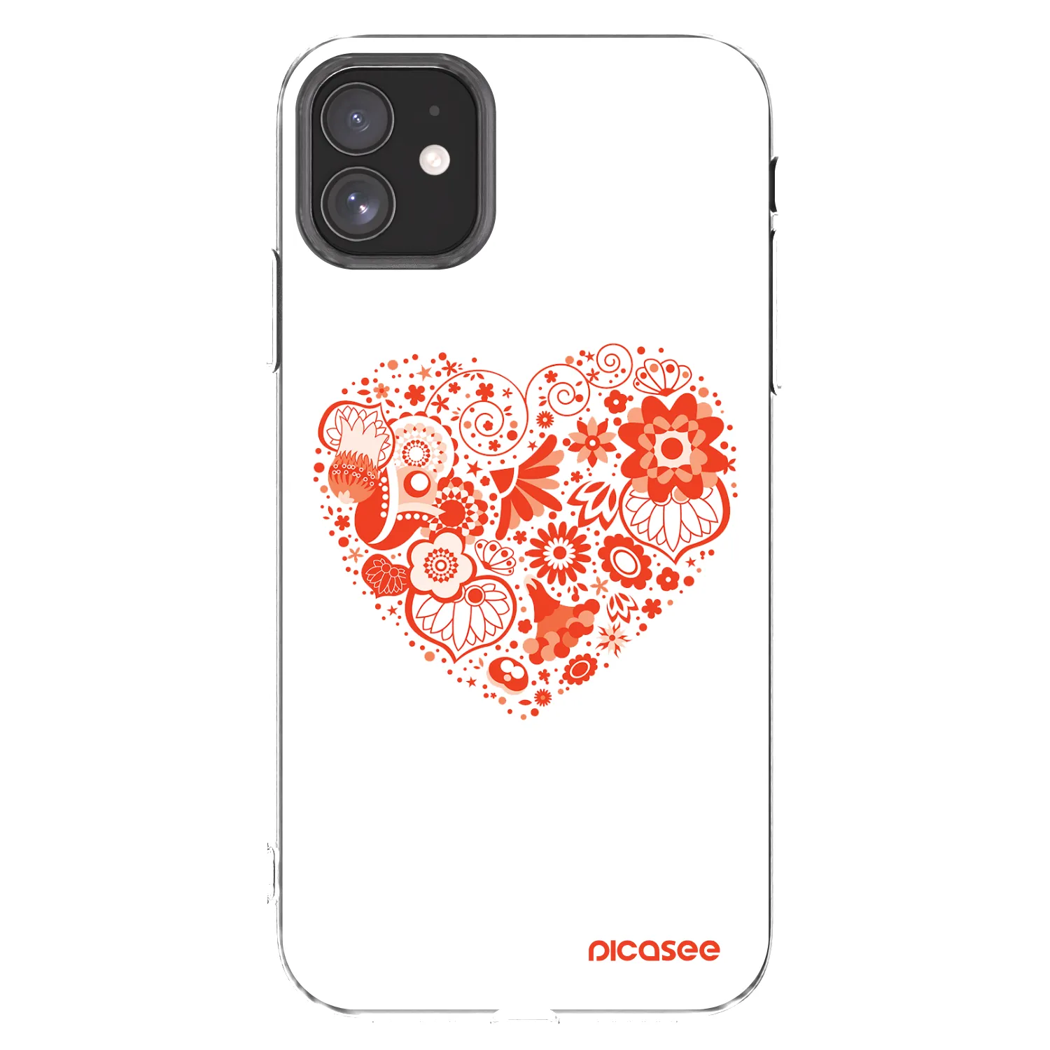 Picasee silikonowe przeźroczyste etui na Apple iPhone 11 - Big heart