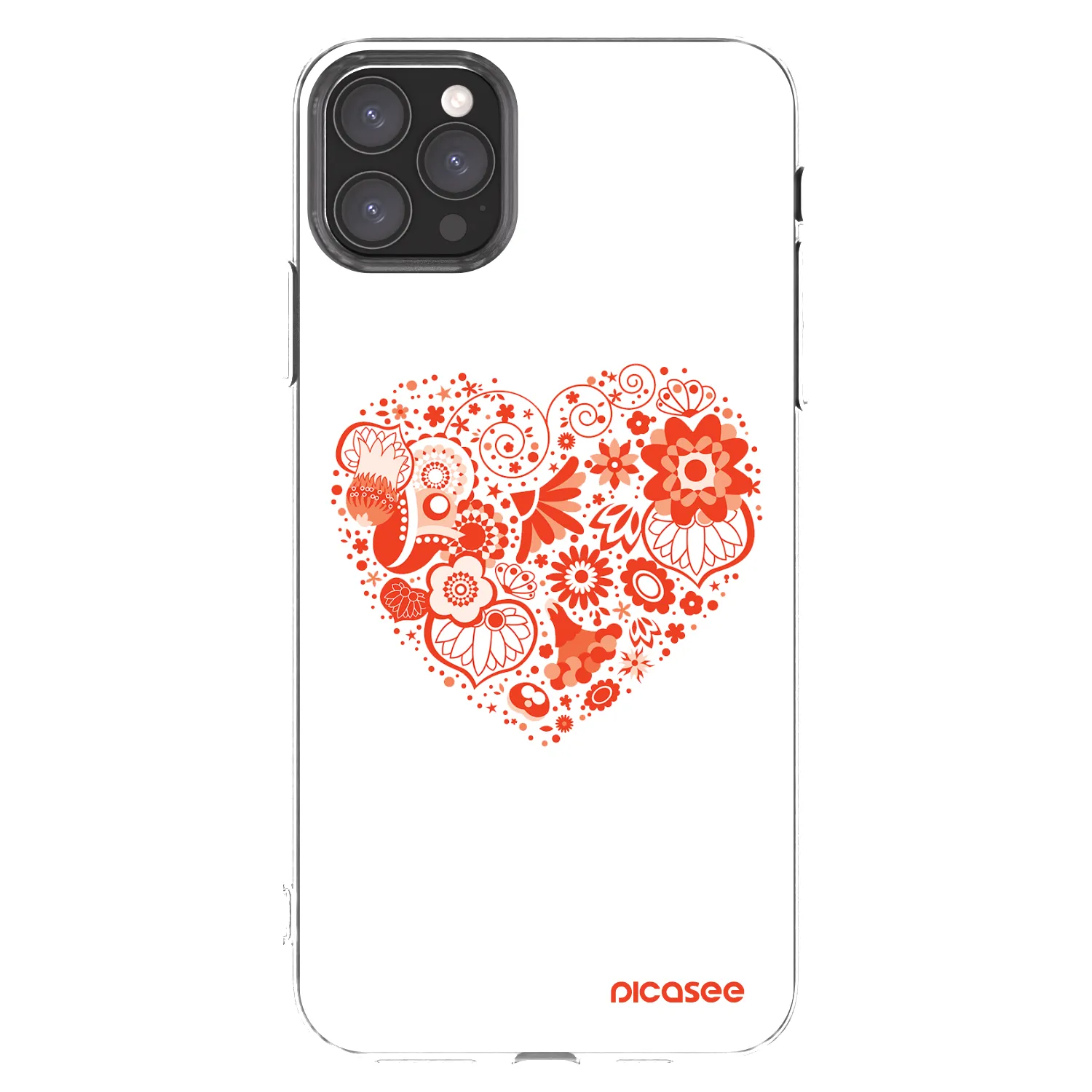 Picasee silikonowe przeźroczyste etui na Apple iPhone 11 Pro Max - Big heart