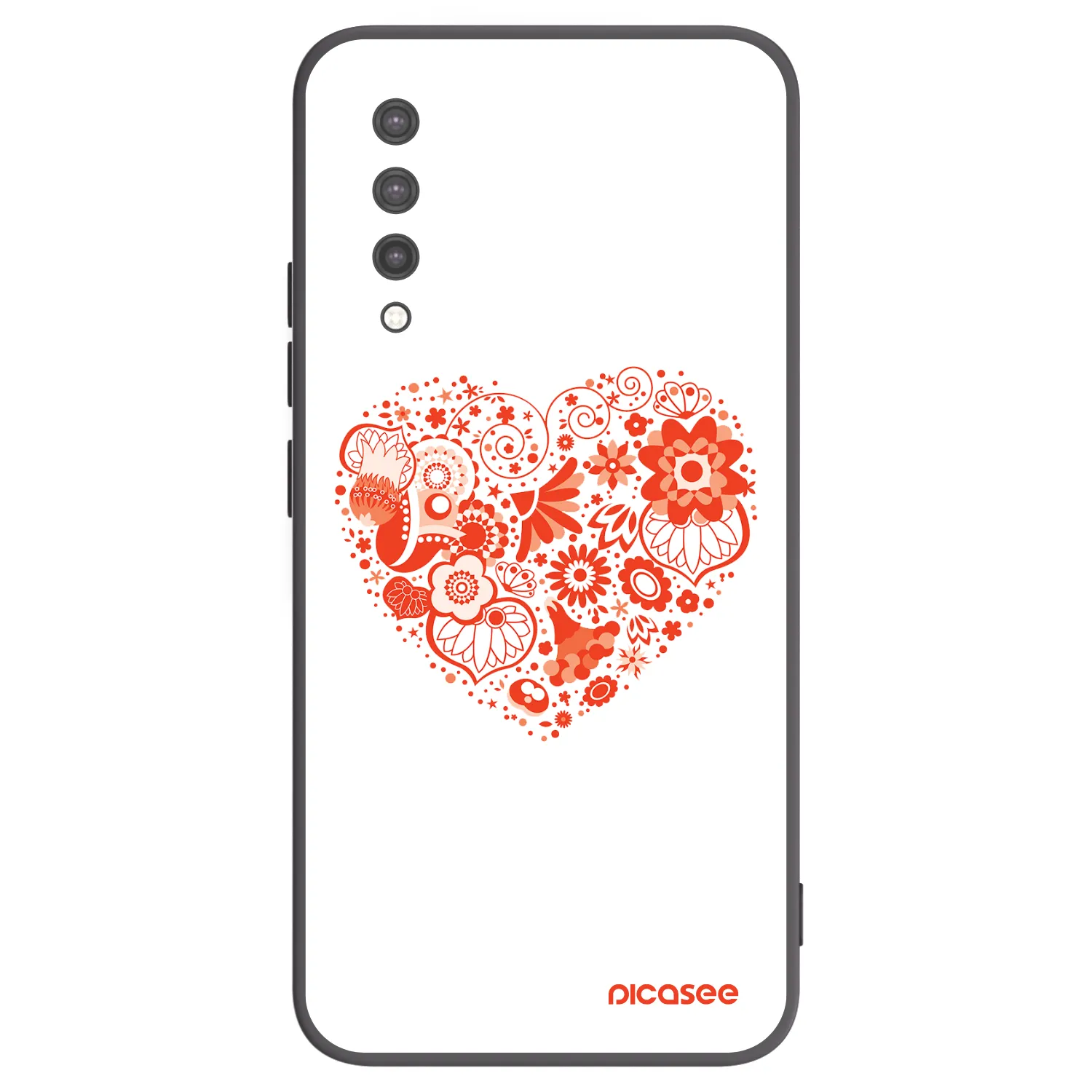 Picasee silikonowe czarne etui na Xiaomi Mi 9 Lite - Big heart