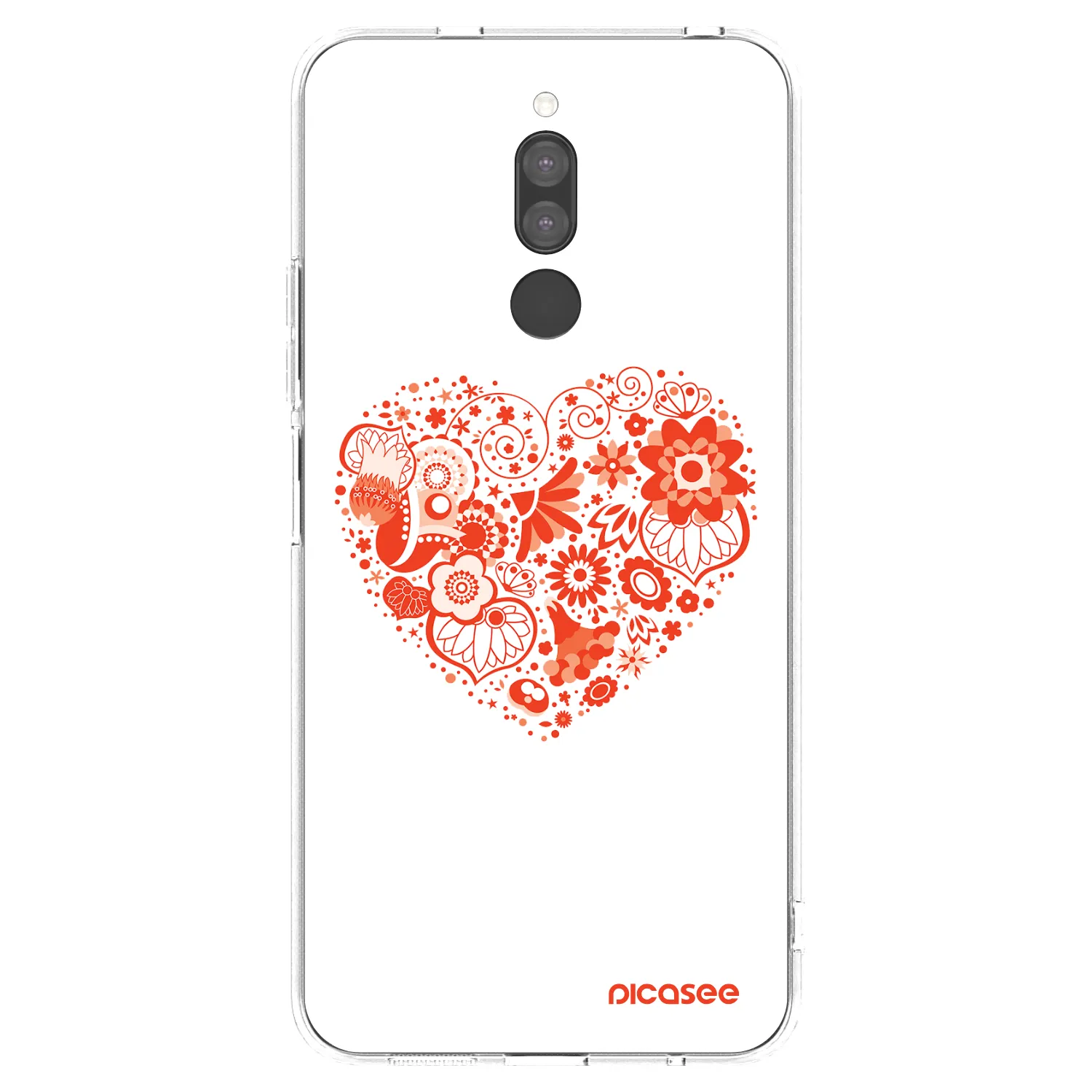 Picasee silikonowe przeźroczyste etui na Xiaomi Redmi 8 - Big heart