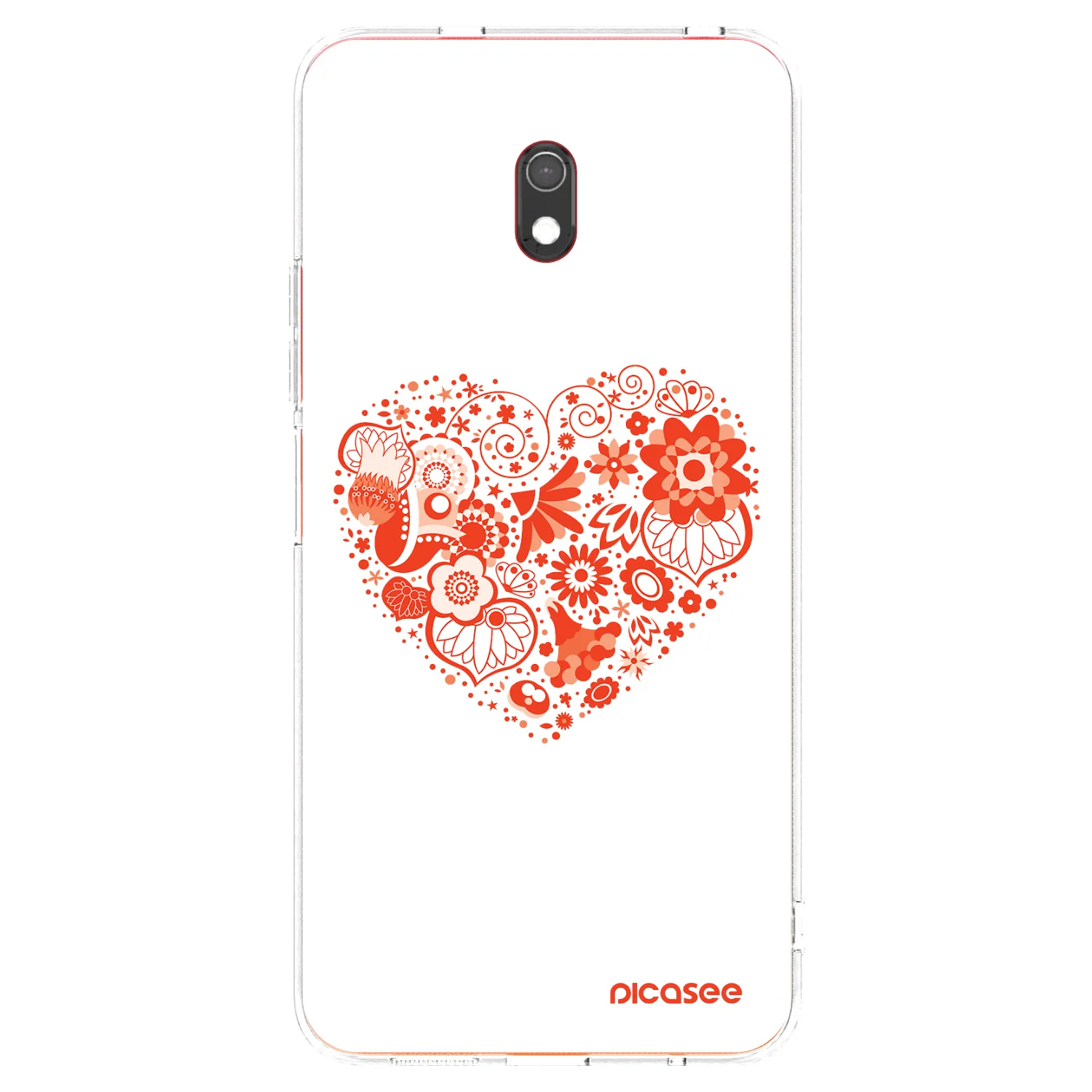 Picasee silikonowe przeźroczyste etui na Xiaomi Redmi 8A - Big heart