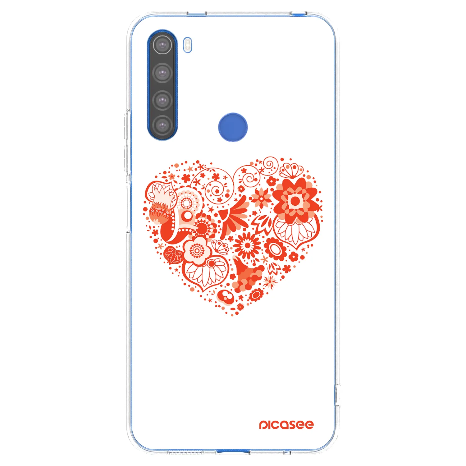 Picasee silikonowe przeźroczyste etui na Xiaomi Redmi Note 8T - Big heart