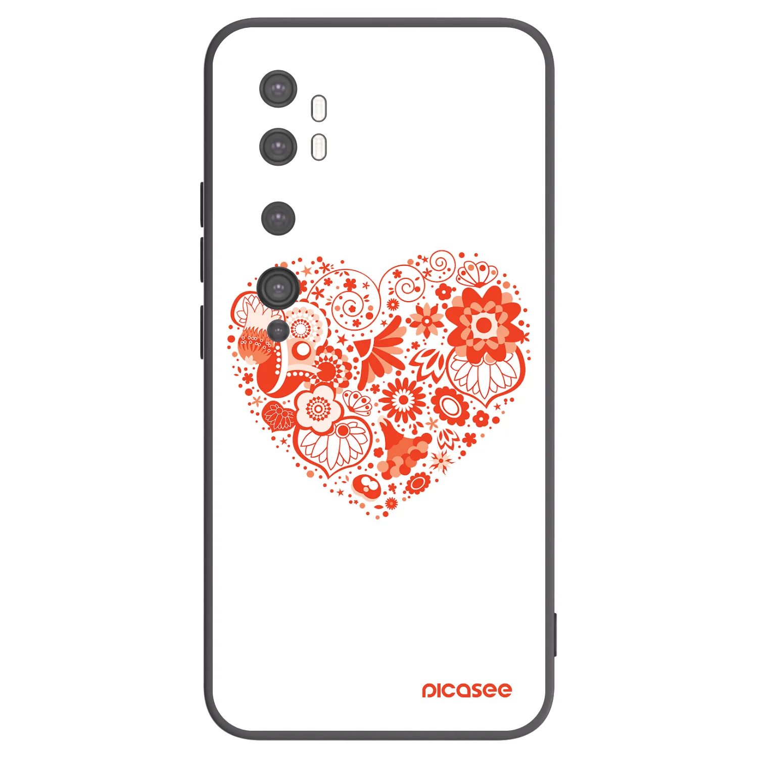 Picasee silikonowe czarne etui na Xiaomi Mi Note 10 (Pro) - Big heart
