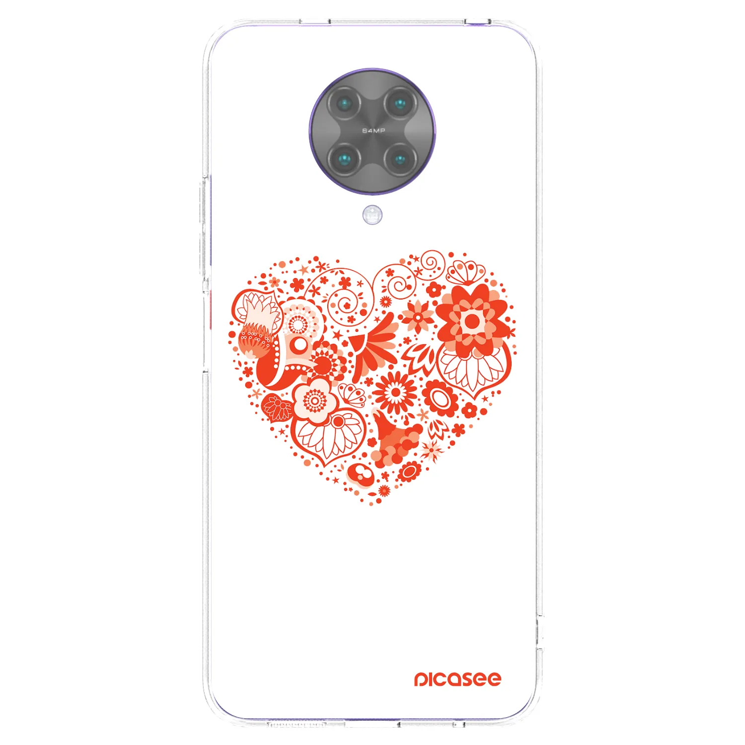 Picasee silikonowe przeźroczyste etui na Xiaomi Poco F2 Pro - Big heart