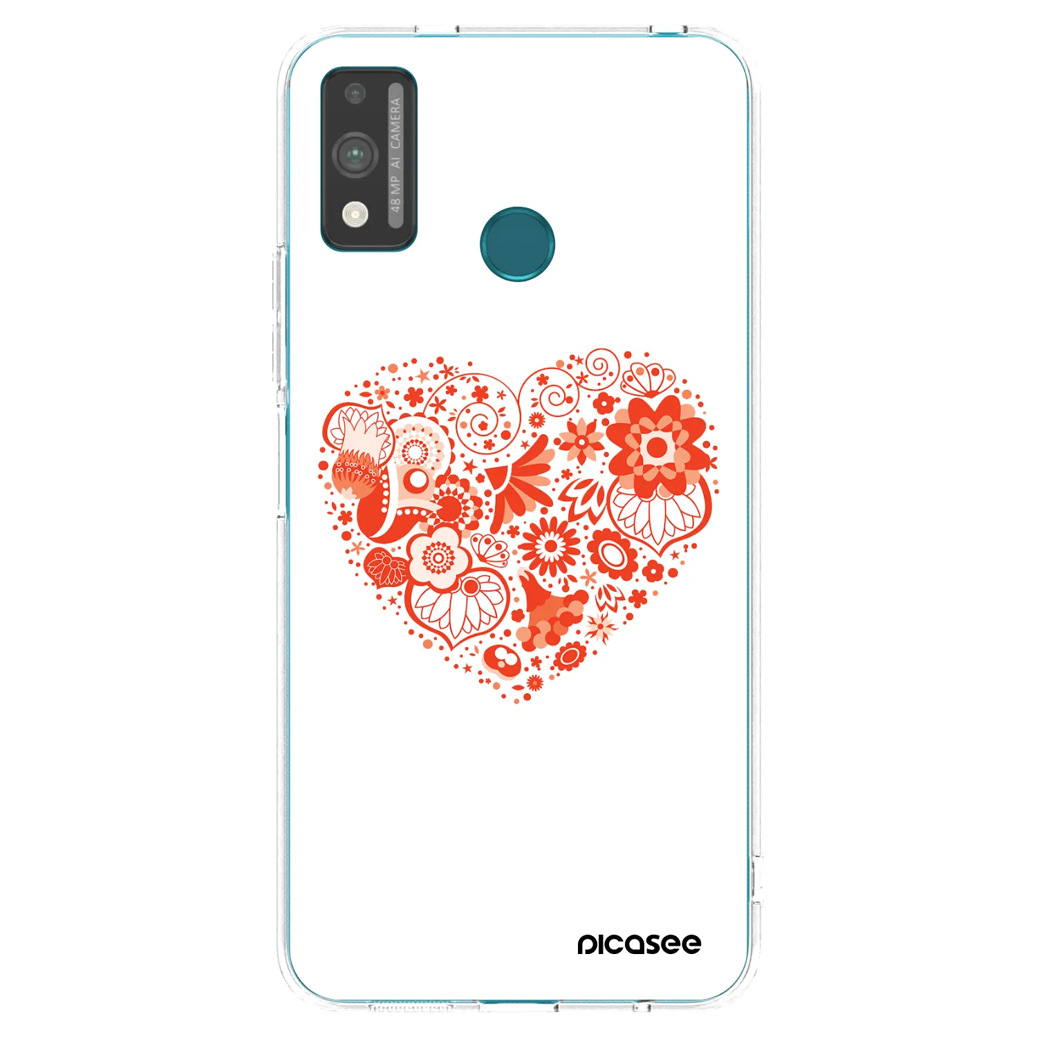 Picasee silikonowe przeźroczyste etui na Honor 9X Lite - Big heart