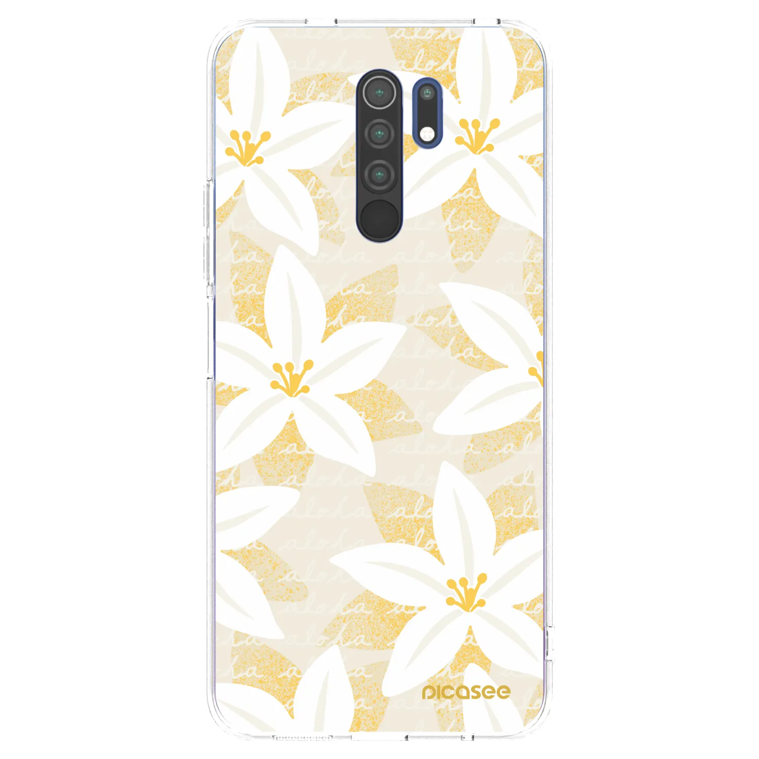 Picasee silikonowe przeźroczyste etui na Xiaomi Redmi 9 - Island Leave