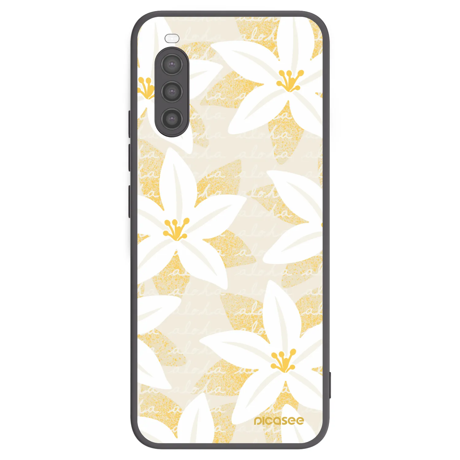 Picasee silikonowe czarne etui na Sony Xperia 10 II - Island Leave