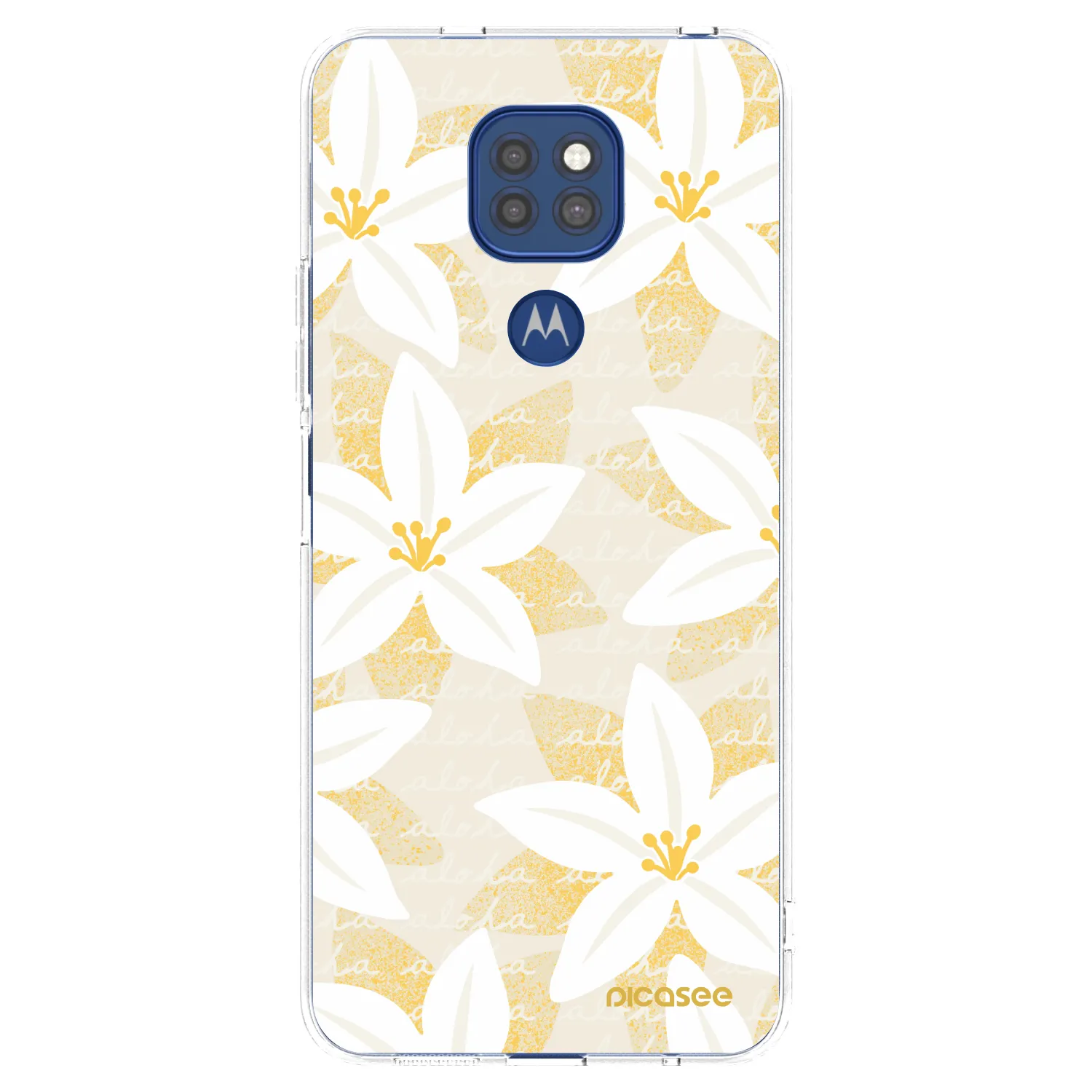 Picasee silikonowe przeźroczyste etui na Motorola Moto G9 Play - Island Leave