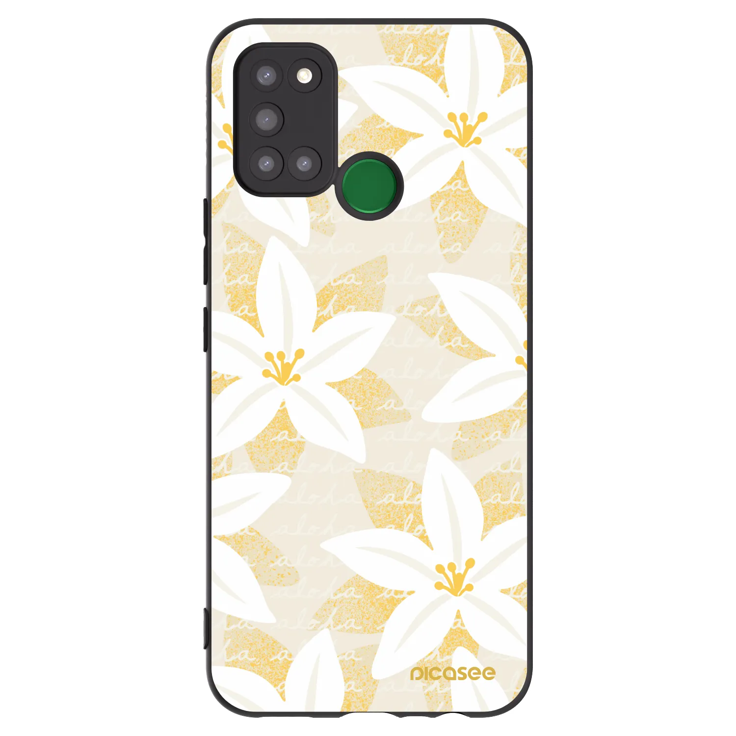 Picasee silikonowe czarne etui na Realme 7i - Island Leave
