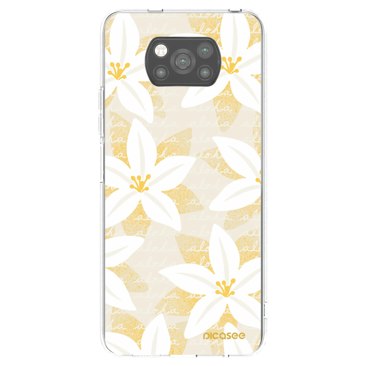 Picasee silikonowe czarne etui na Xiaomi Poco X3 Pro - Island Leave