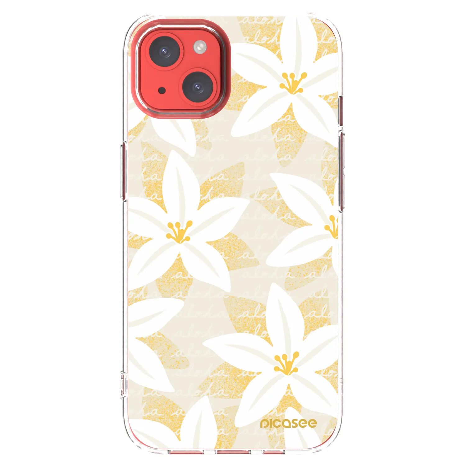Picasee silikonowe przeźroczyste etui na Apple iPhone 13 - Island Leave