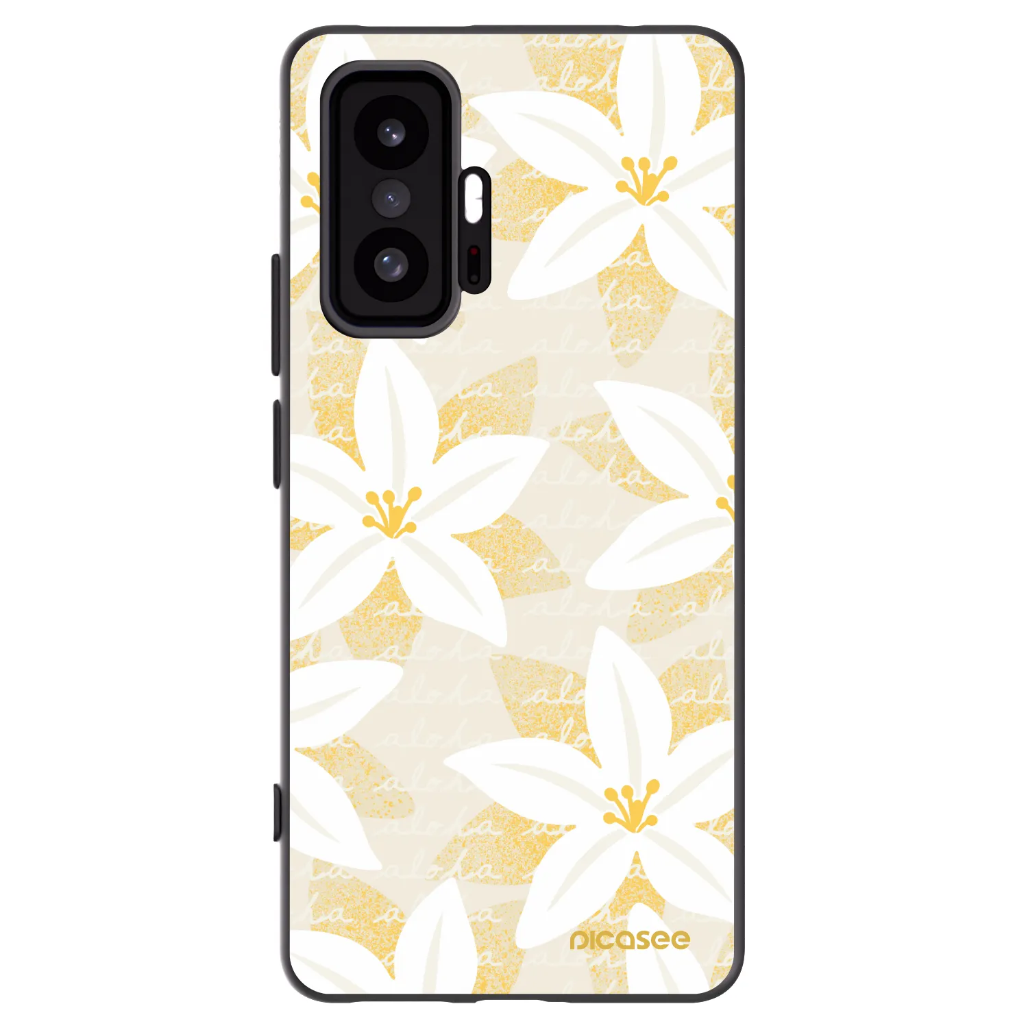 Picasee silikonowe czarne etui na Xiaomi 11T - Island Leave