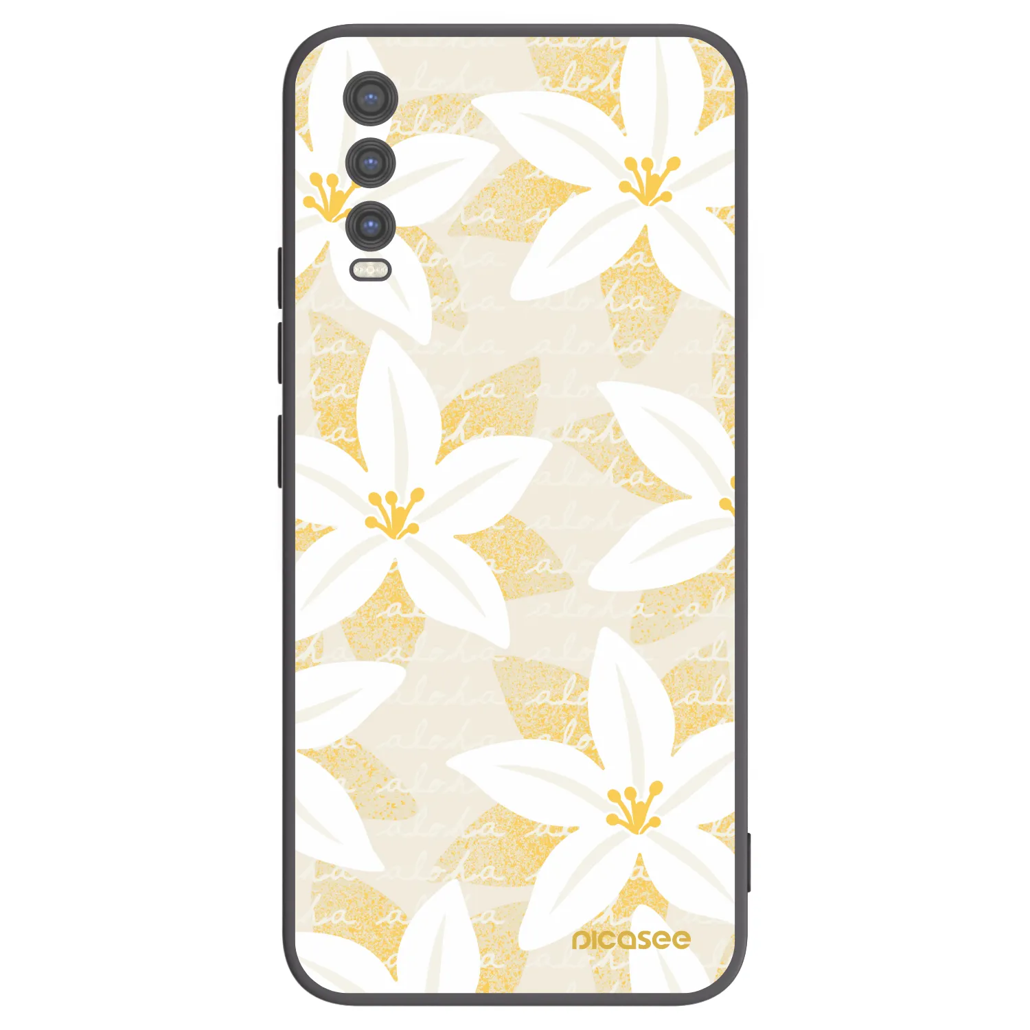 Picasee silikonowe czarne etui na Vivo Y20s - Island Leave