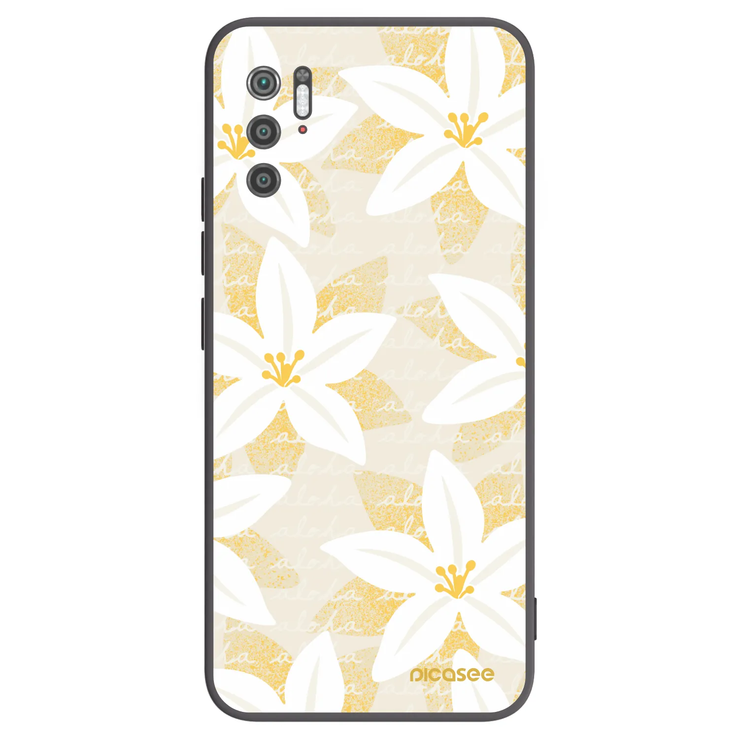 Picasee silikonowe czarne etui na Xiaomi Poco M3 Pro 5G - Island Leave