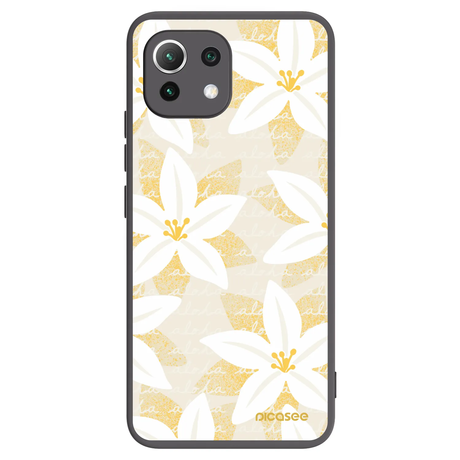 Picasee silikonowe czarne etui na Xiaomi 11 Lite 5G NE - Island Leave