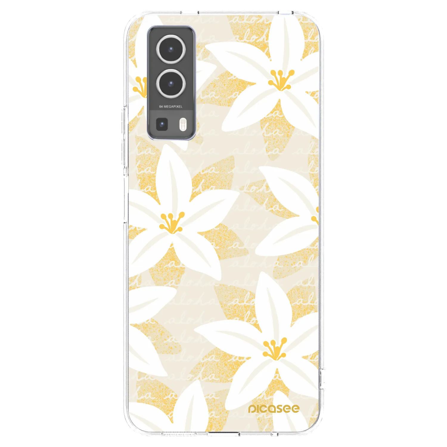 Picasee silikonowe przeźroczyste etui na Vivo Y72 5G - Island Leave
