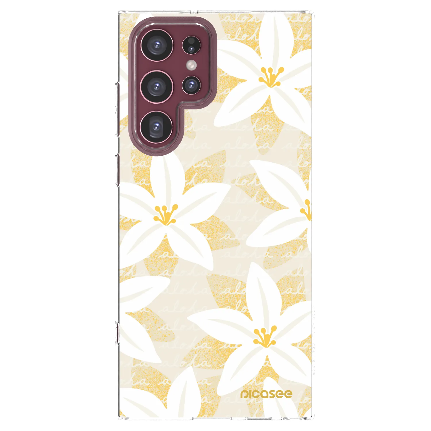 Picasee silikonowe przeźroczyste etui na Samsung Galaxy S22 Ultra 5G - Island Leave