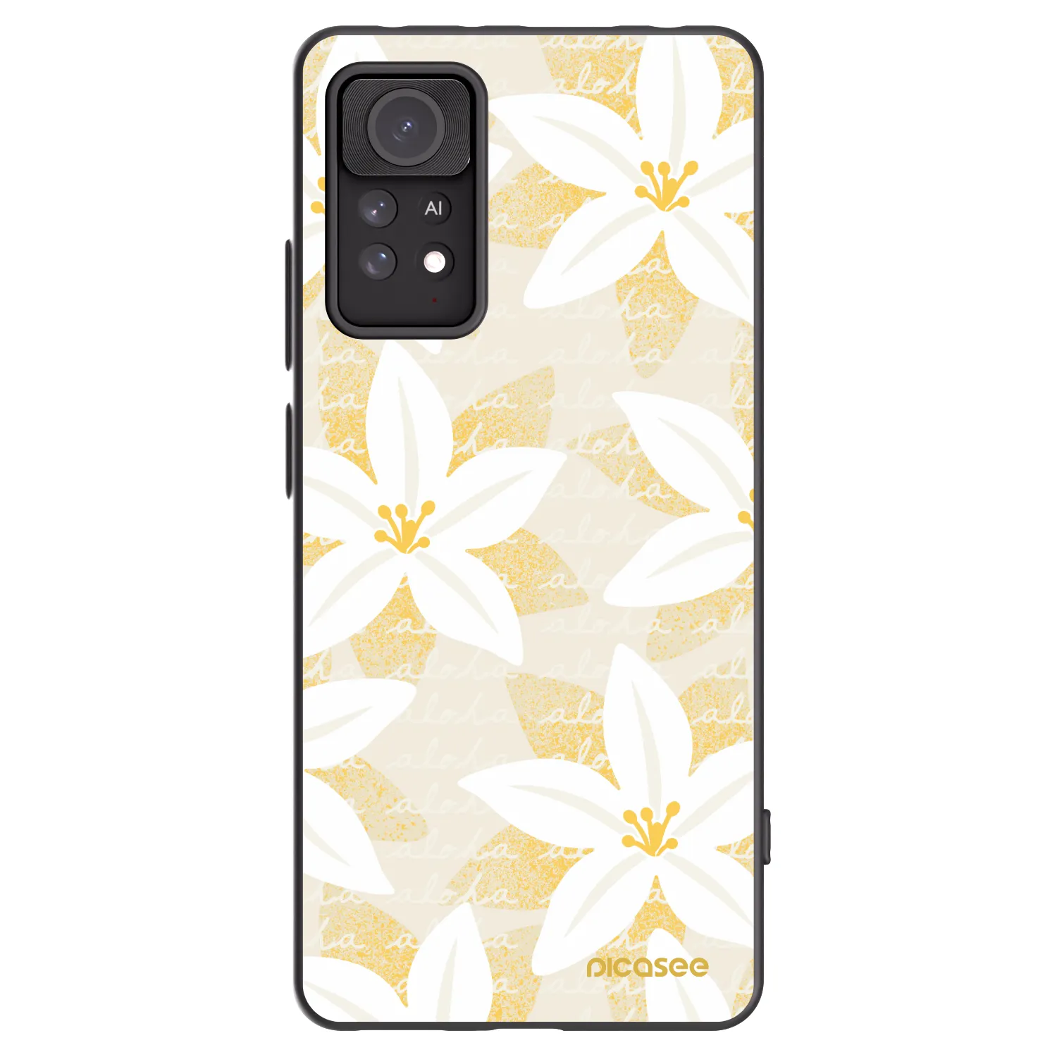 Picasee silikonowe czarne etui na Xiaomi Redmi Note 11 Pro - Island Leave