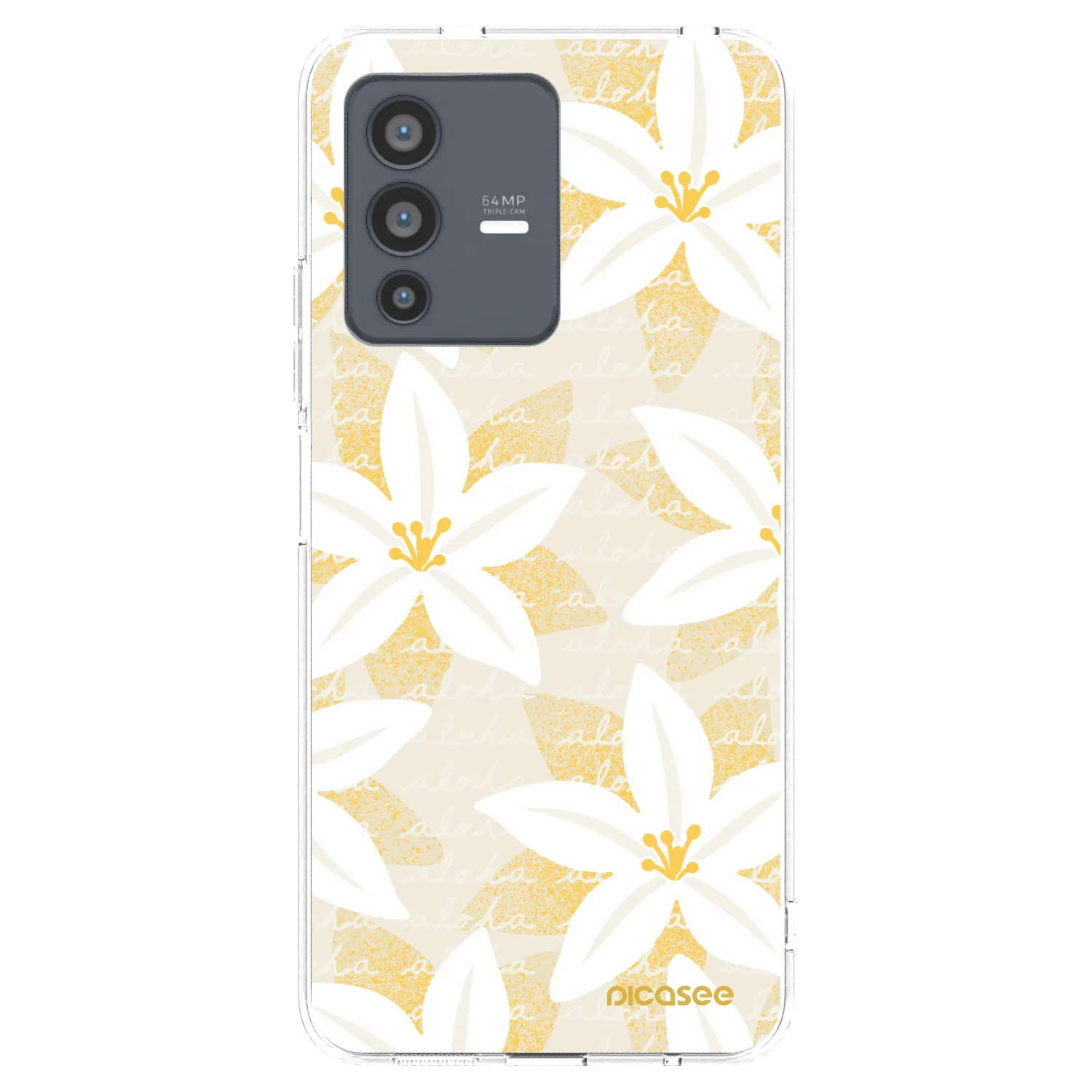Picasee silikonowe przeźroczyste etui na Vivo V23 5G - Island Leave