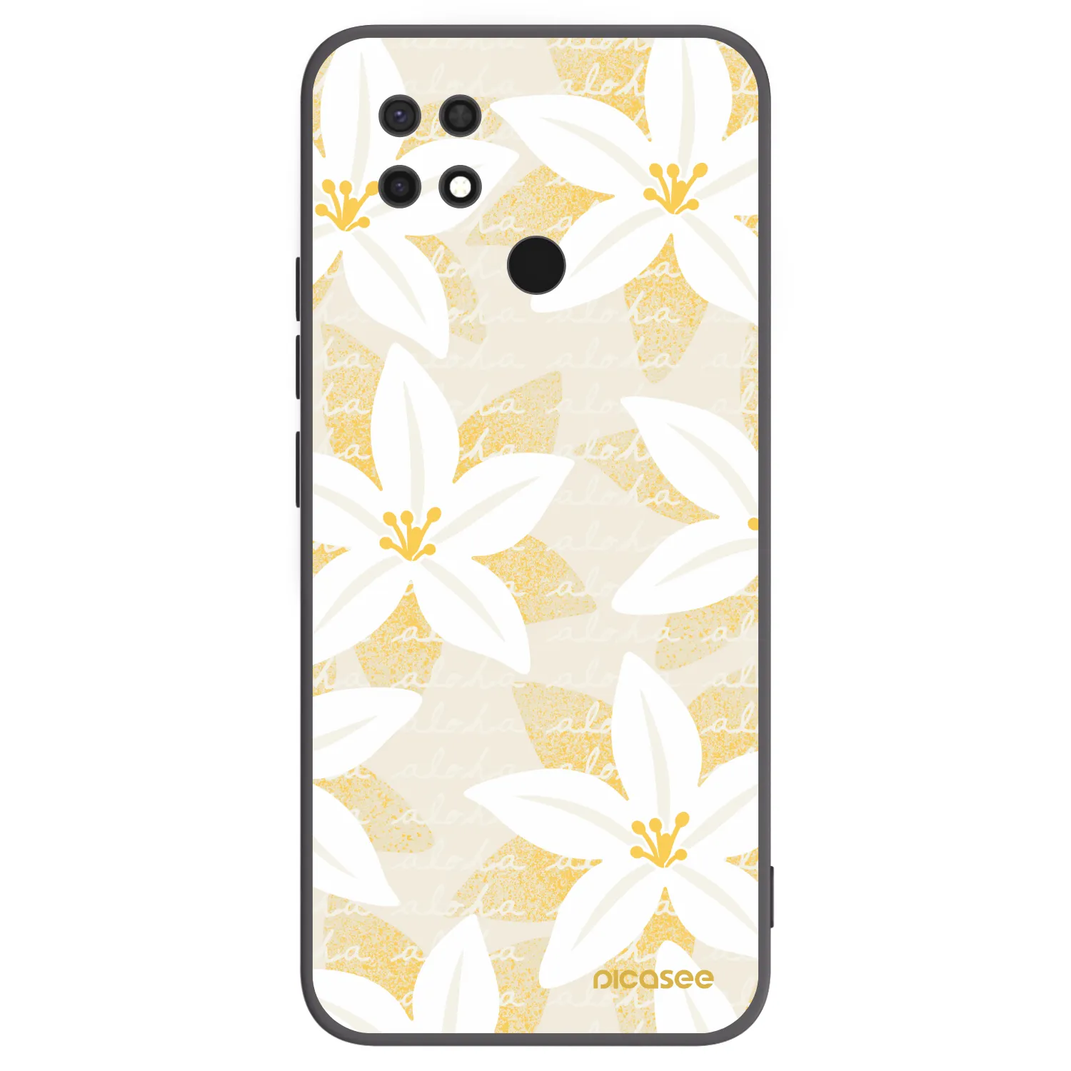 Picasee silikonowe czarne etui na Xiaomi Redmi 10C - Island Leave