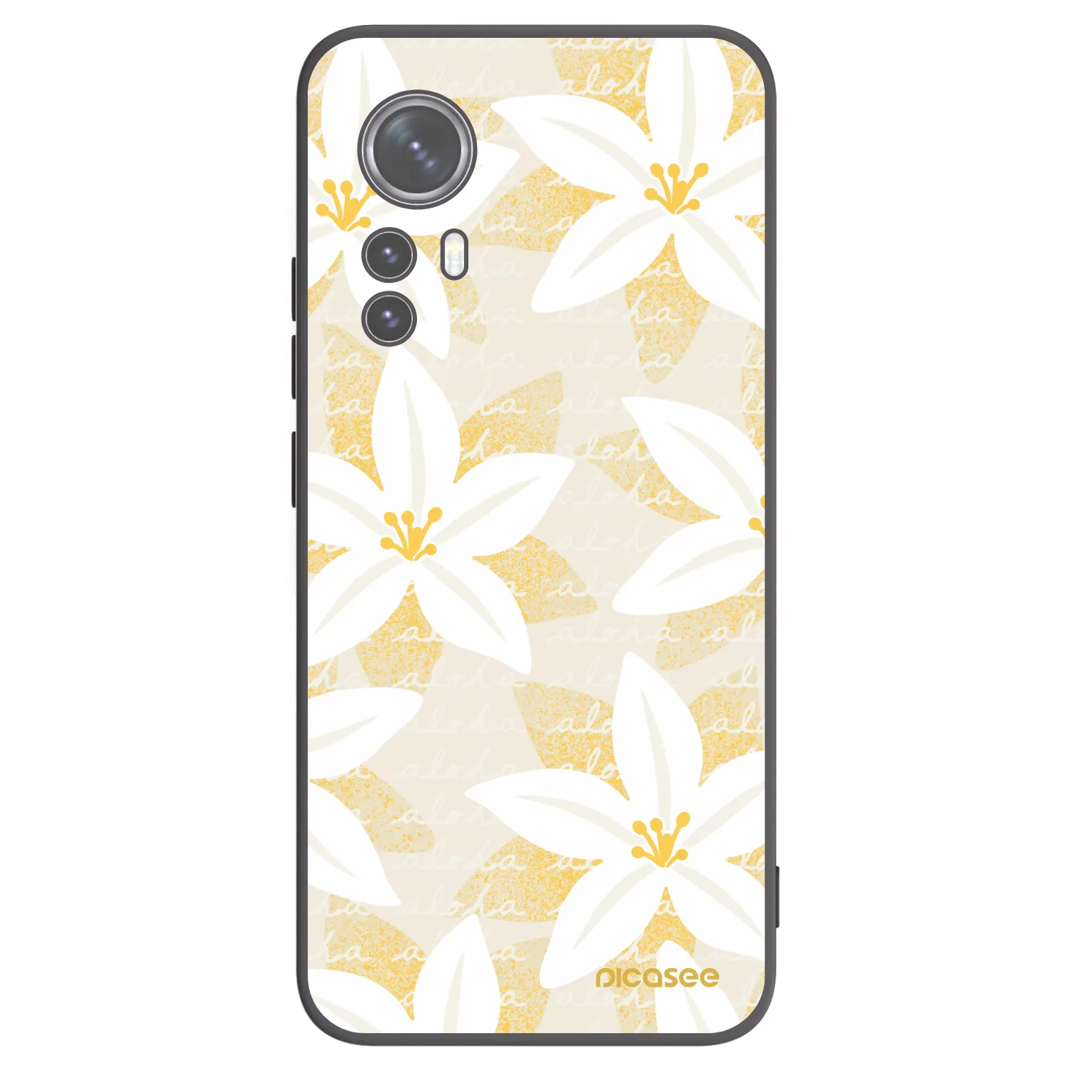 Picasee silikonowe czarne etui na Xiaomi 12X - Island Leave