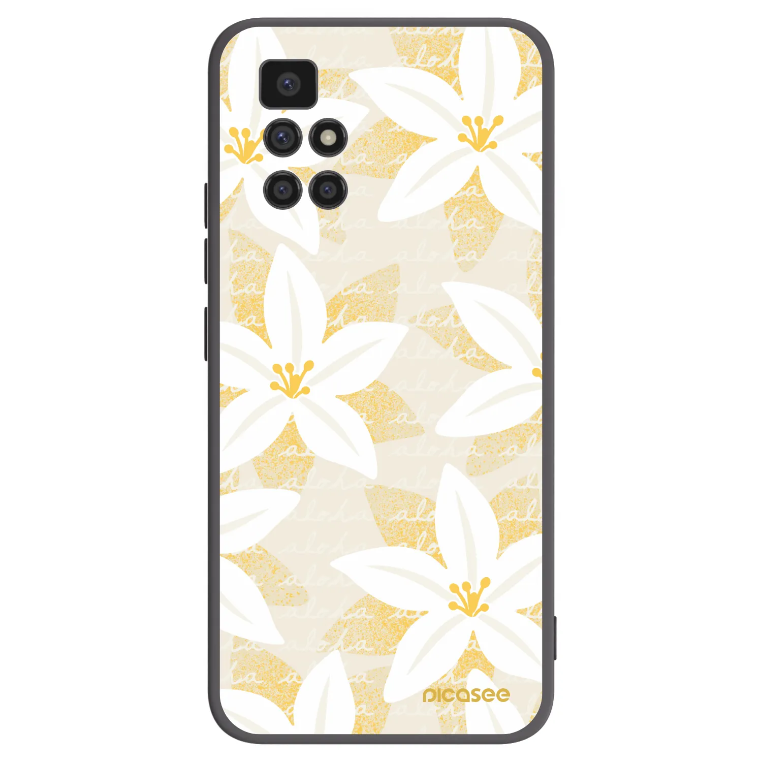 Picasee silikonowe czarne etui na Xiaomi Redmi 10 (2022) - Island Leave