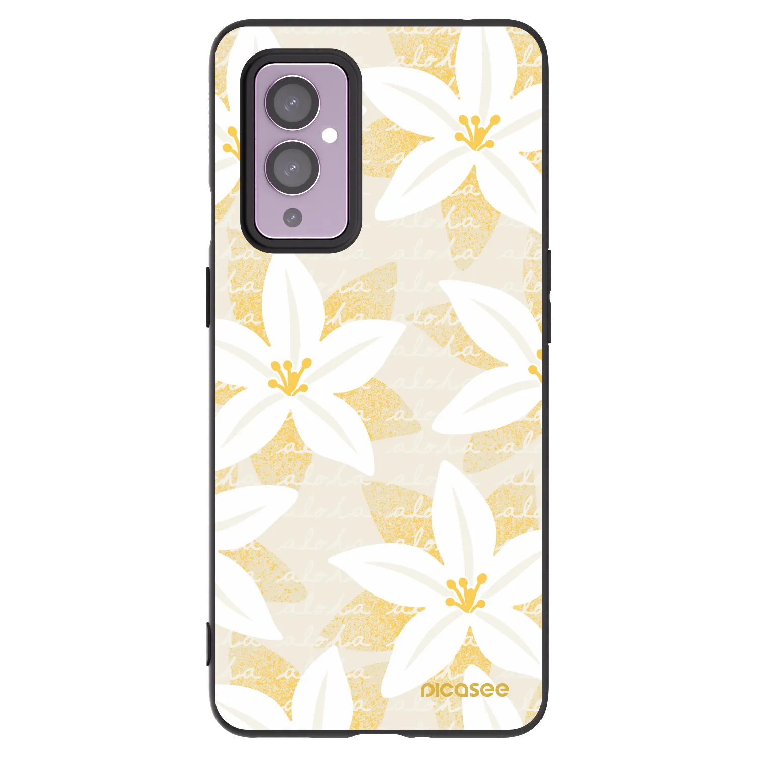 Picasee silikonowe czarne etui na OnePlus 9 - Island Leave