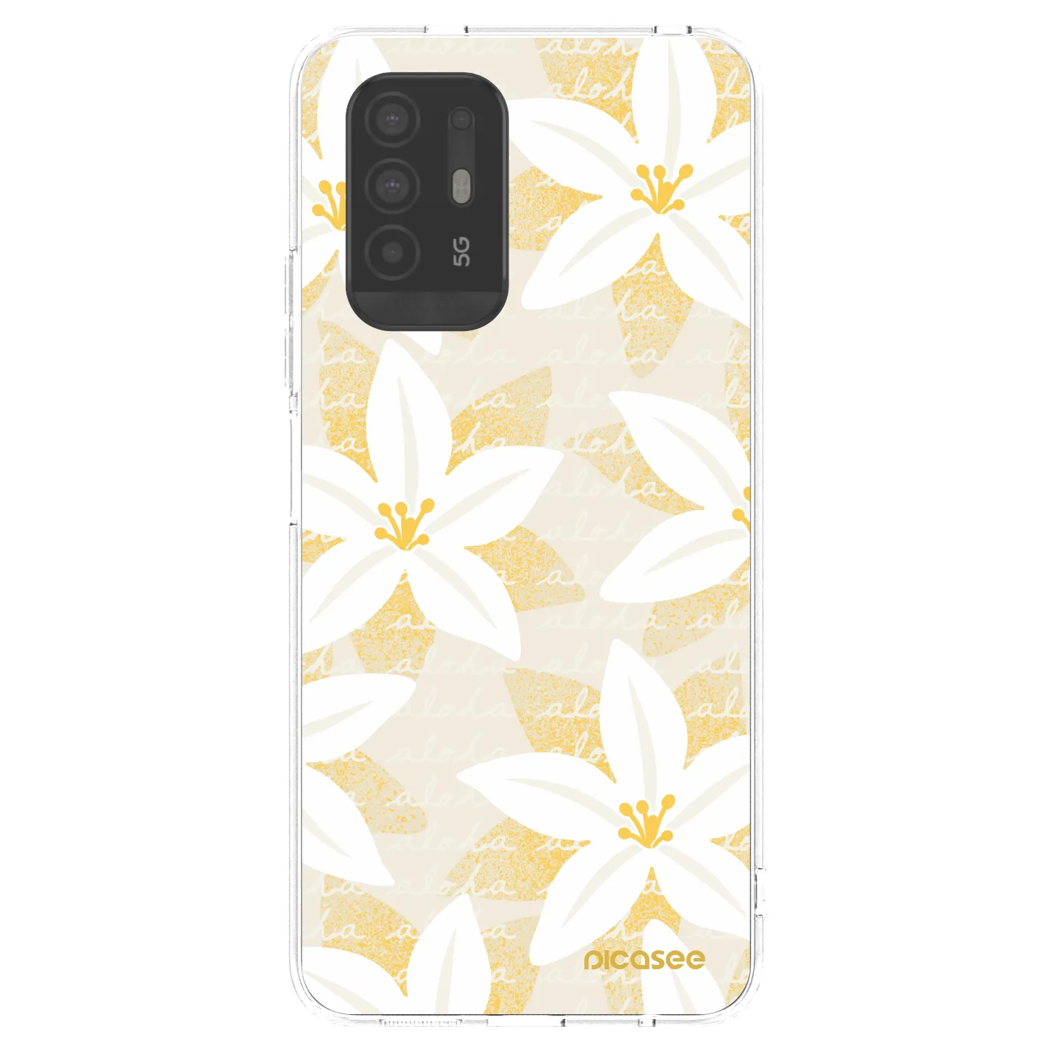 Picasee silikonowe przeźroczyste etui na OPPO A94 5G - Island Leave