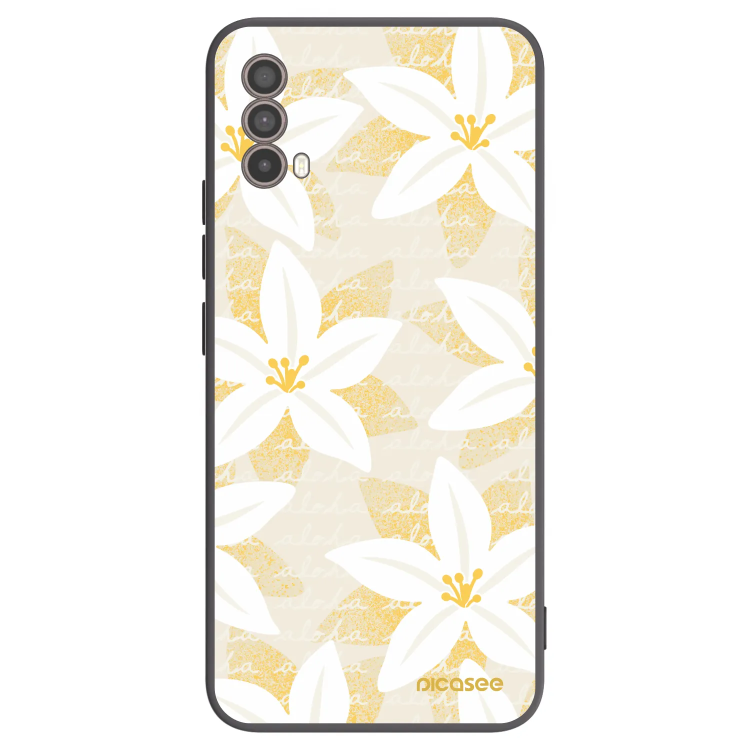 Picasee silikonowe czarne etui na Motorola Moto E40 - Island Leave