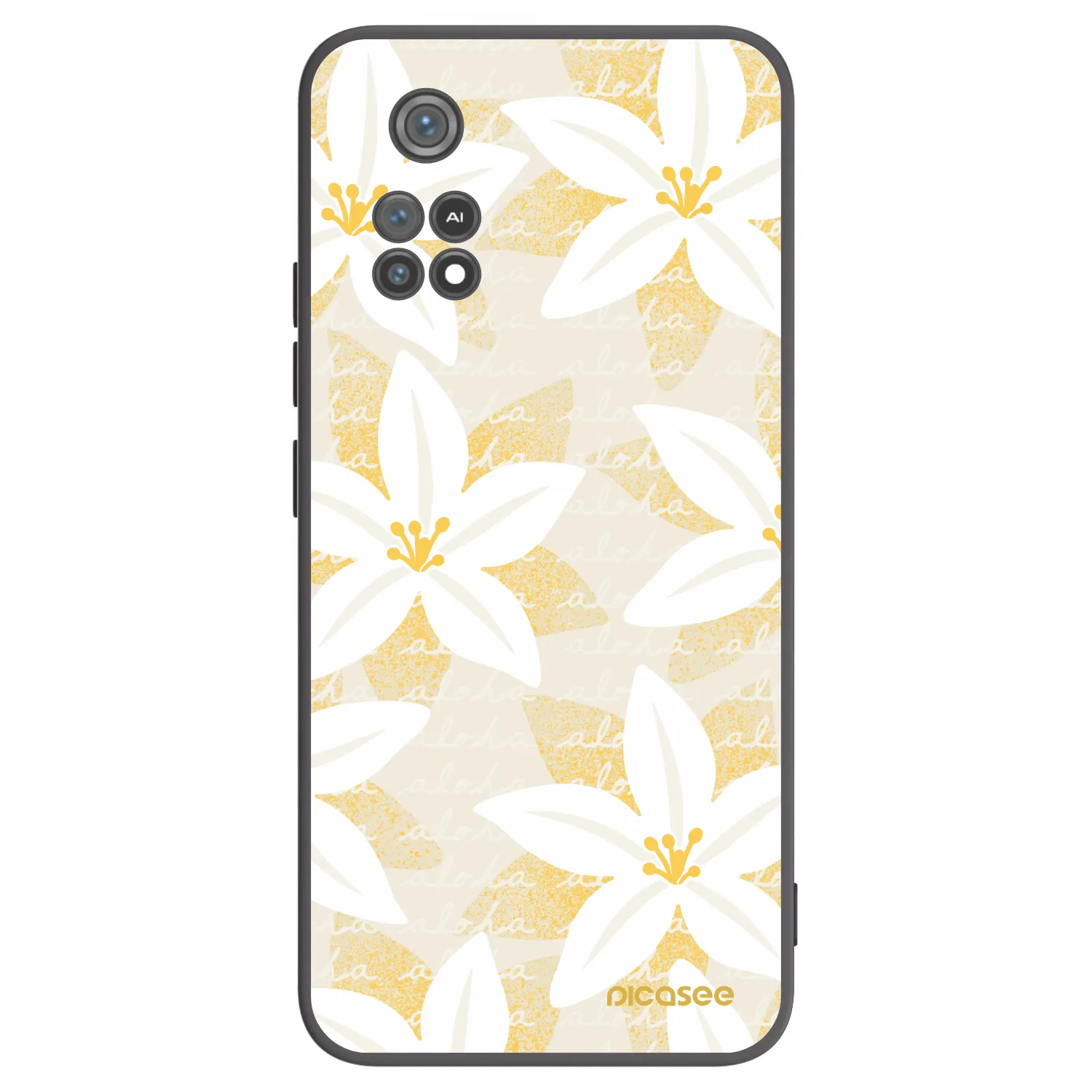 Picasee silikonowe czarne etui na Xiaomi Poco M4 Pro - Island Leave