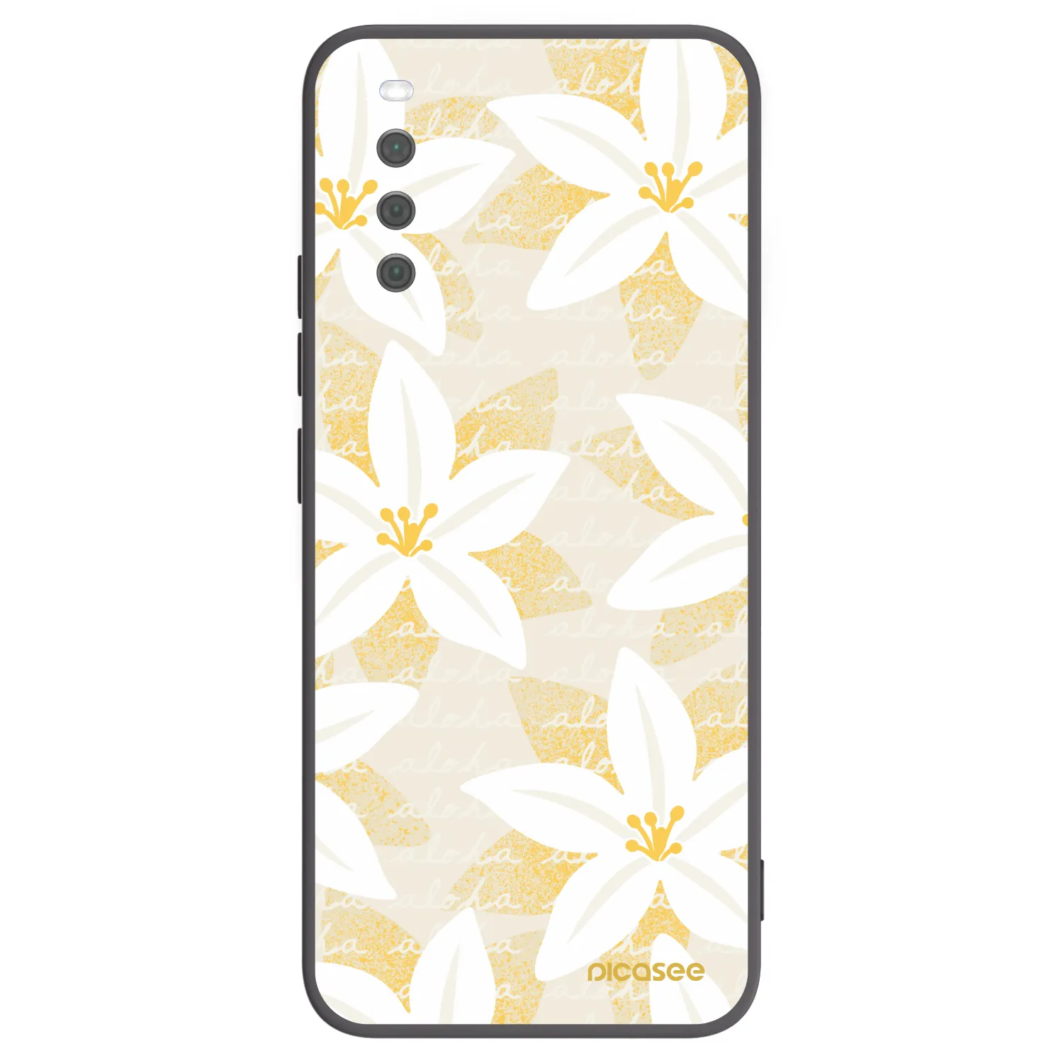 Picasee silikonowe czarne etui na Sony Xperia 10 III - Island Leave
