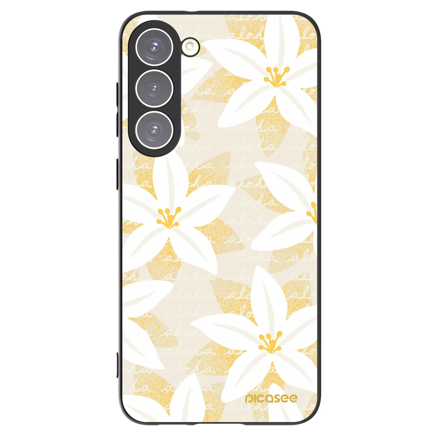 Picasee silikonowe czarne etui na Samsung Galaxy S23+ 5G - Island Leave