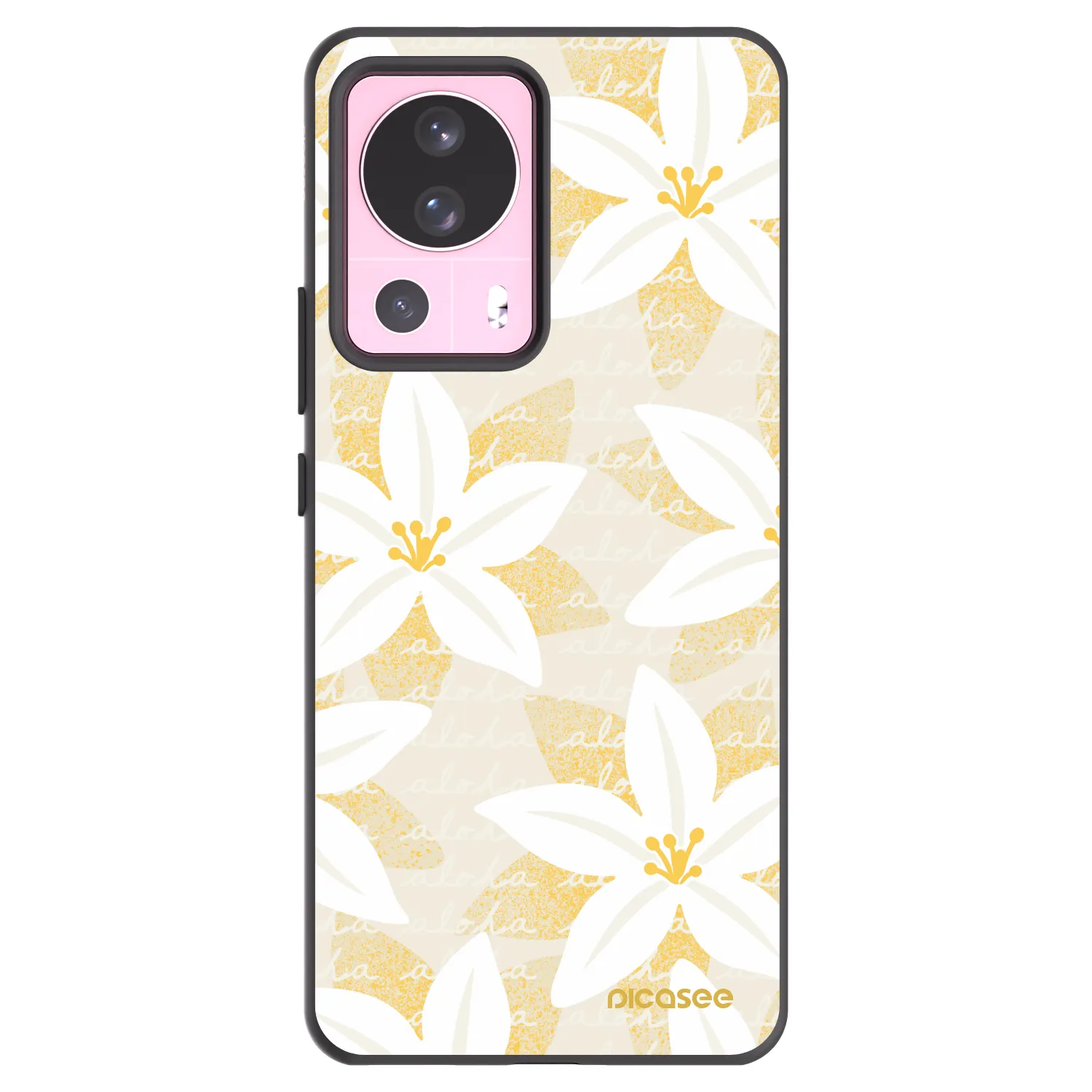 Picasee silikonowe czarne etui na Xiaomi 13 Lite - Island Leave