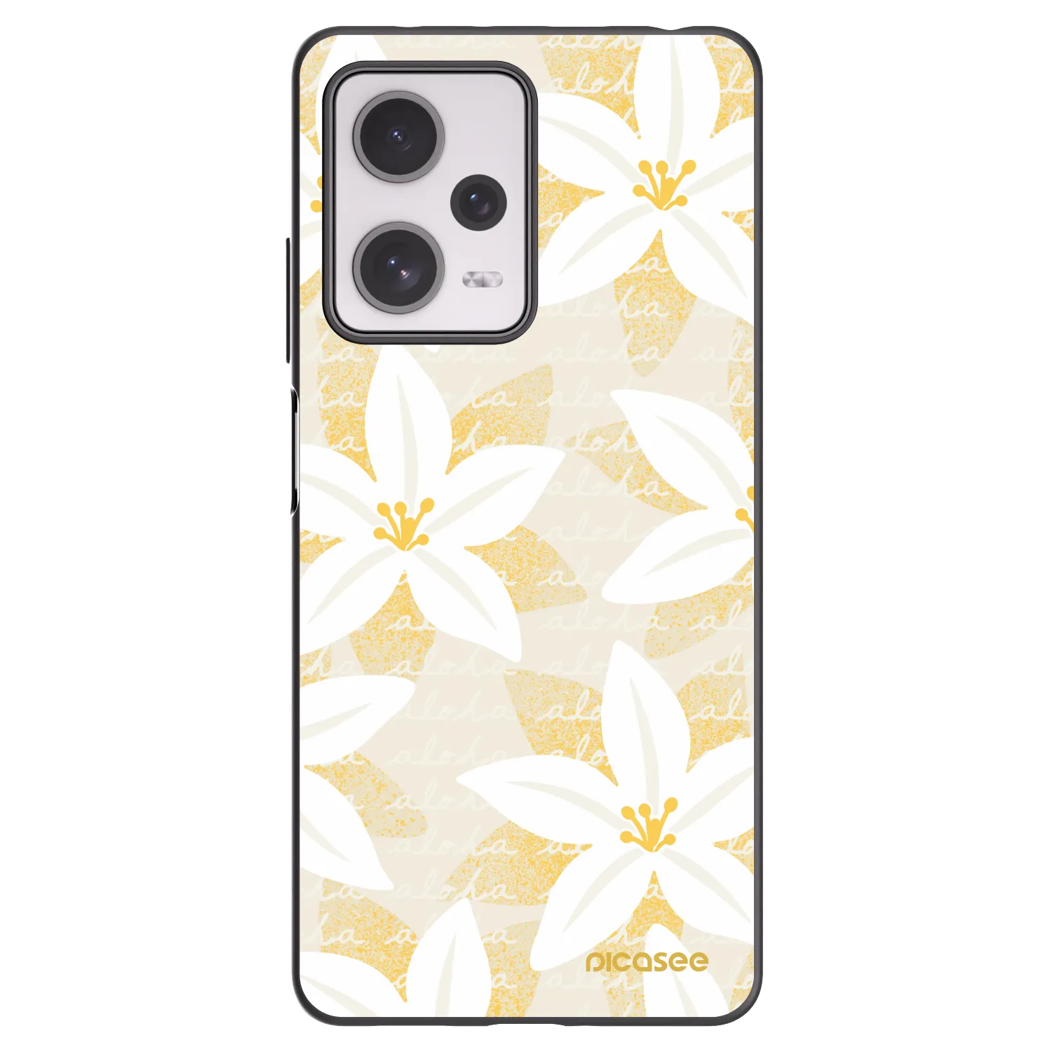 Picasee silikonowe czarne etui na Xiaomi Redmi Note 12 Pro+ 5G - Island Leave